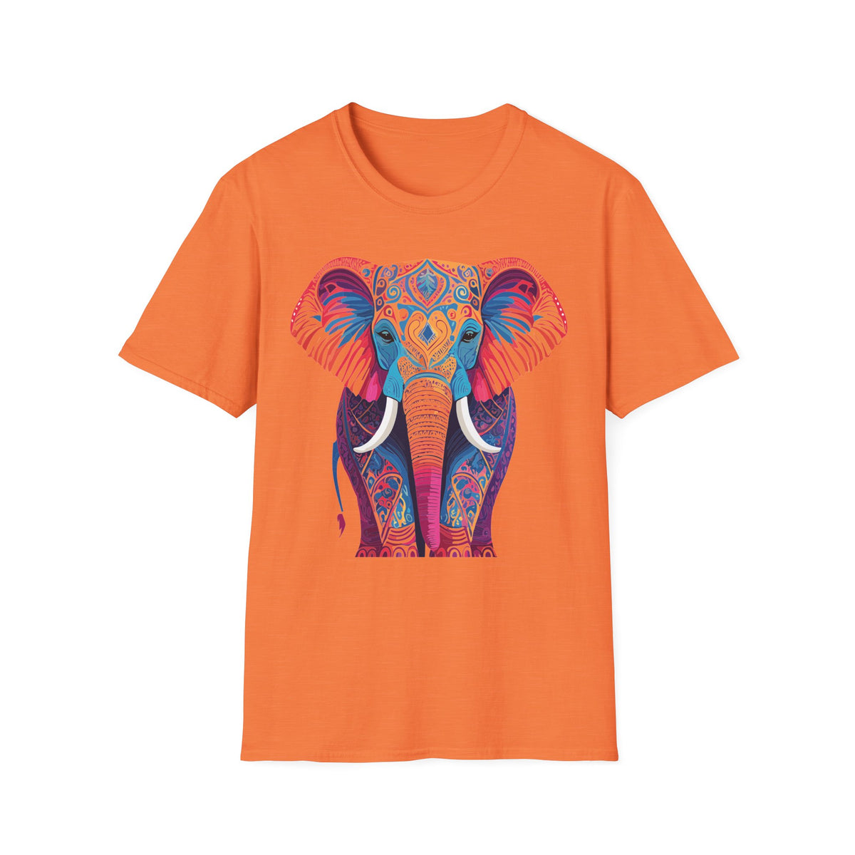 Colorful Mandala Elephant T-Shirt | Boho Animal Graphic Tee