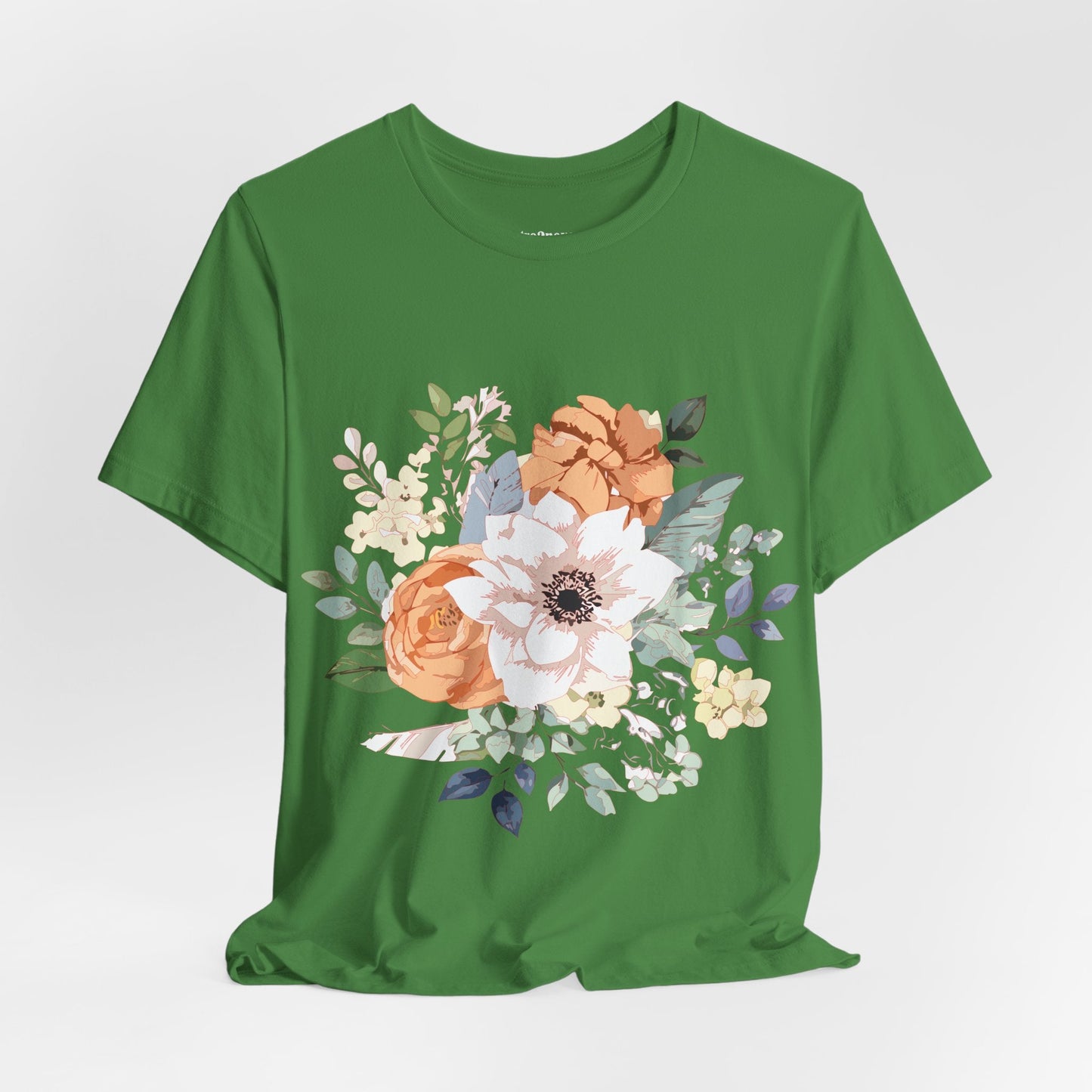 Unisex Floral Shirt Jersey Short Sleeve Tee Lightweight Breathable Flowers Collection Retro2Nova