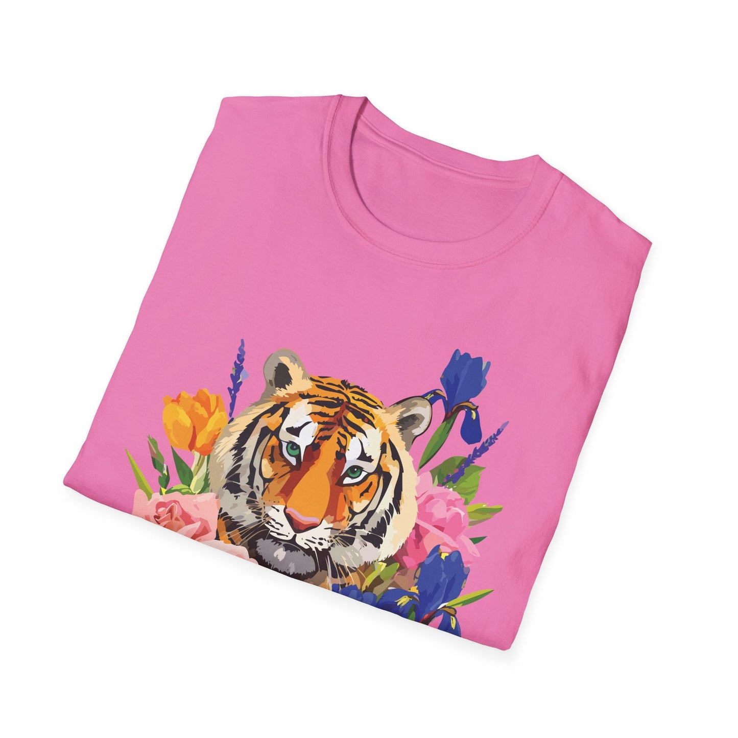 Tiger Shirt Unisex Animal Tee Gildan Softstyle 64000 100 Percent Cotton