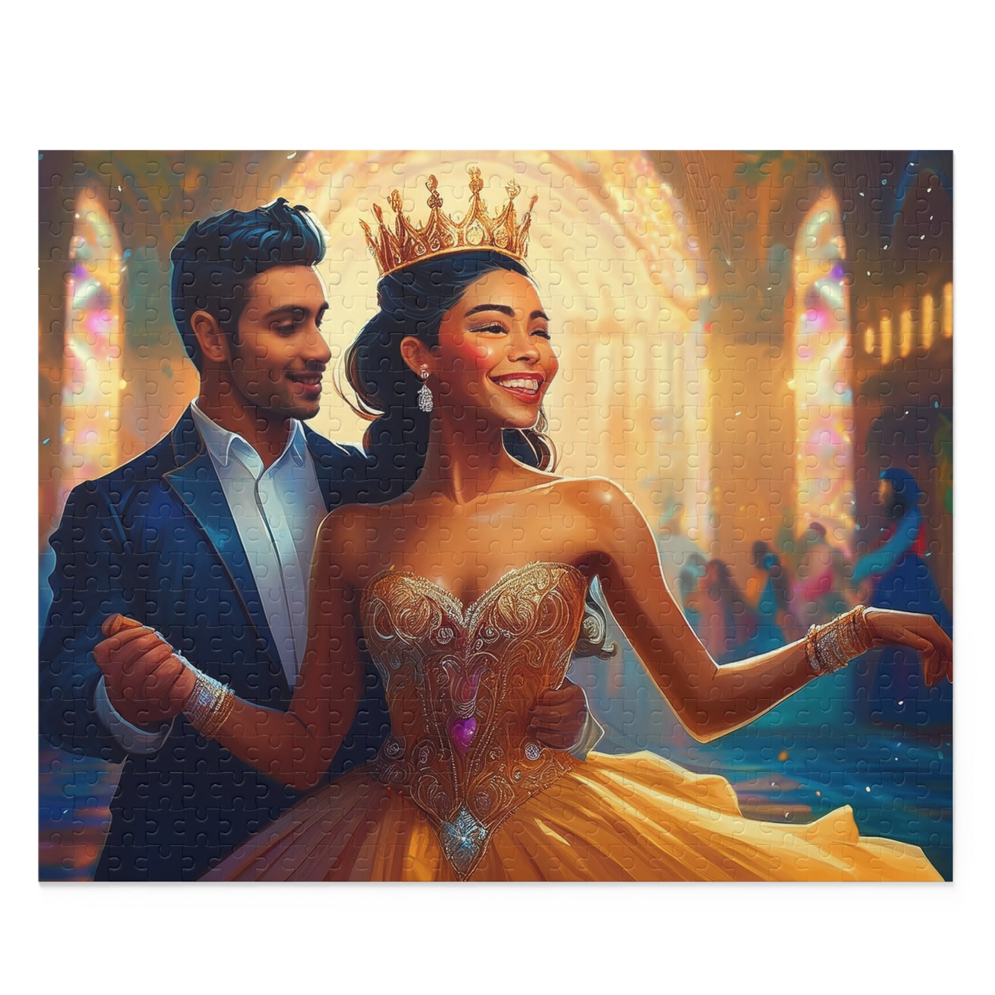 Prince and Princess Puzzle 500-Chipboard Pieces in Box | Kids Puzzles Size: 16" x 20",  Ages 9+ and Family pn41