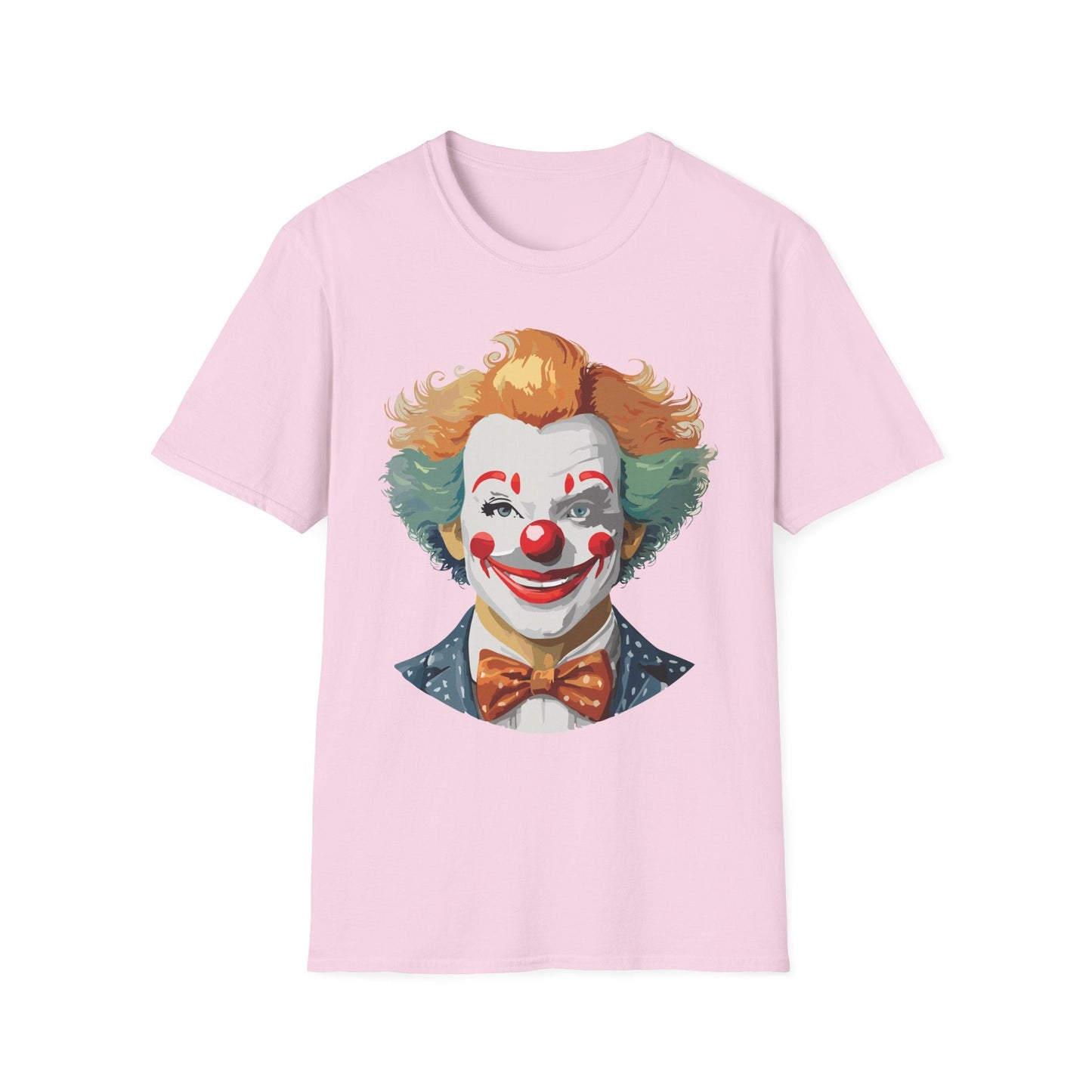 Unisex Short Sleeve Softstyle Clown T Shirt With Funny Man Circus Theme Tee Gildan 64000