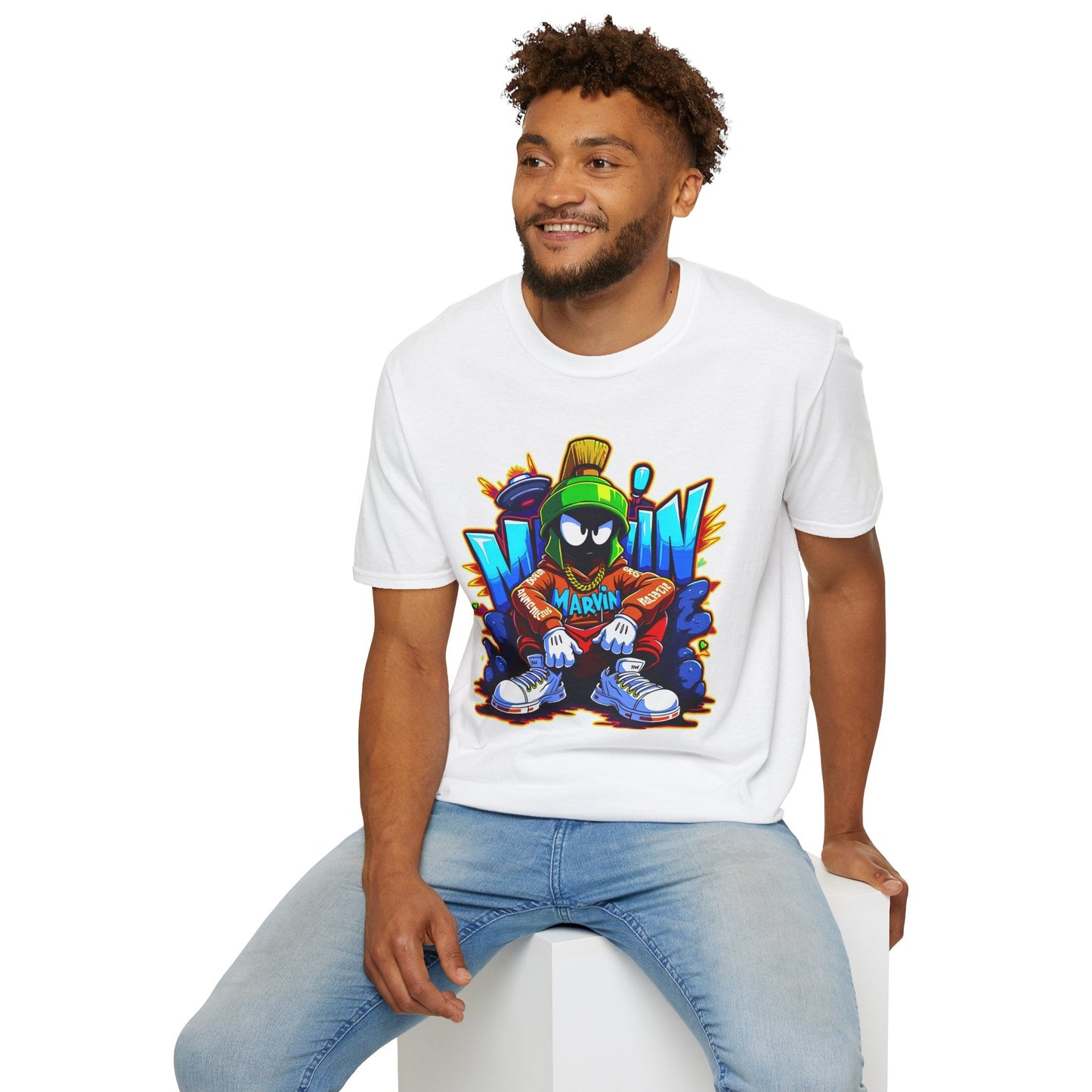 Unisex Cartoon T Shirt With Funny Animals Animation Graphic Gildan Softstyle 64000