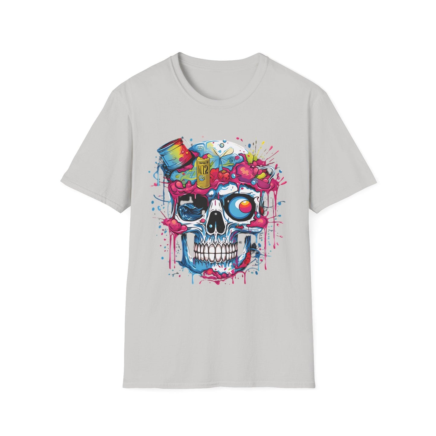 Skull Graphic Tee Shirt Unisex Skeleton Shirt Softstyle Cotton Comfort Everyday Wear Durable