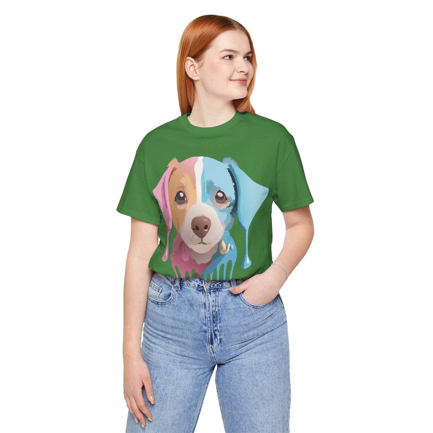 Vintage Inspired Dog Graphic Tee Unisex Jersey Short Sleeve Premium Adelpha Art Design