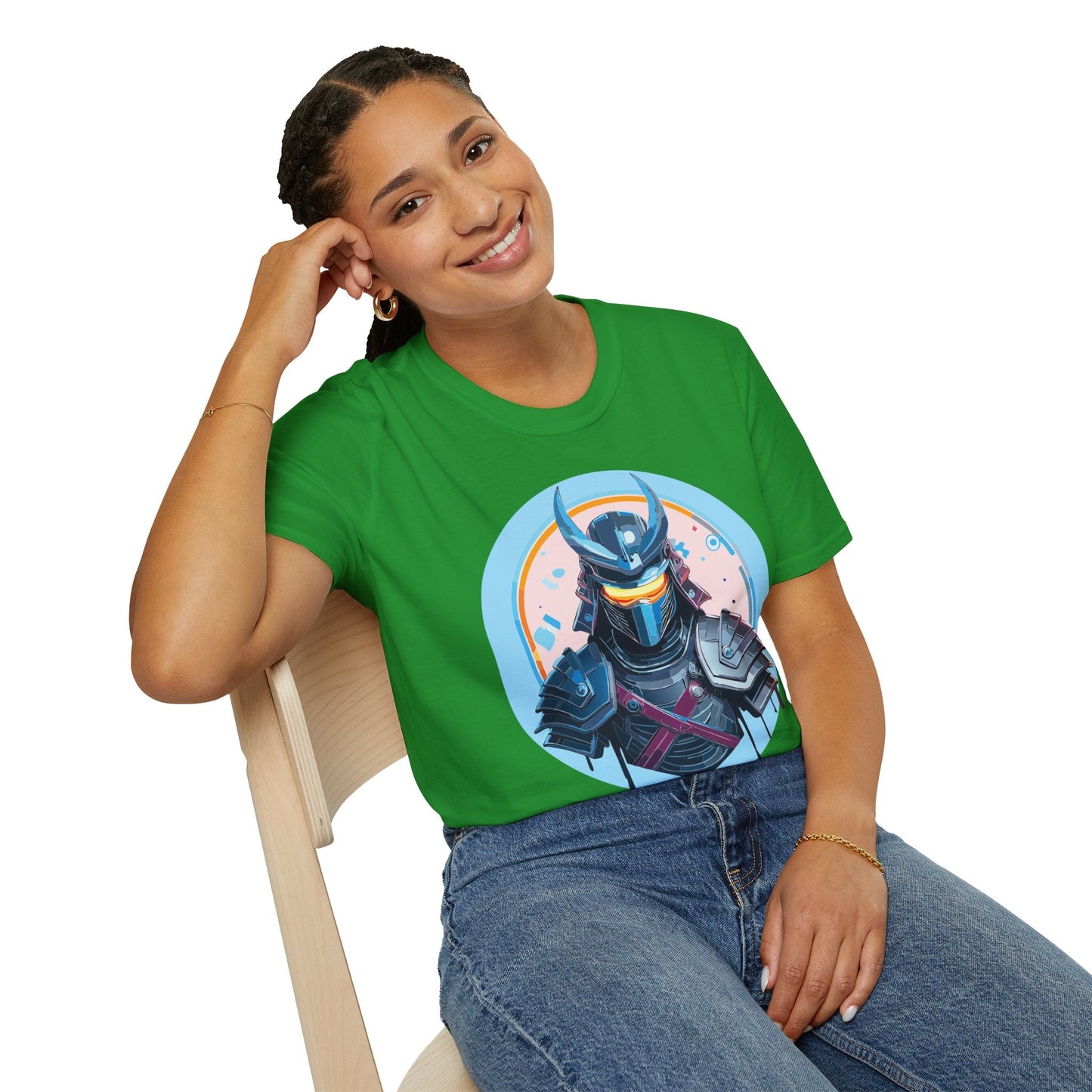 Samurai T Shirt Unisex Softstyle 64000 Tee Lightweight Comfortable 100 Percent Ring Spun Cotton
