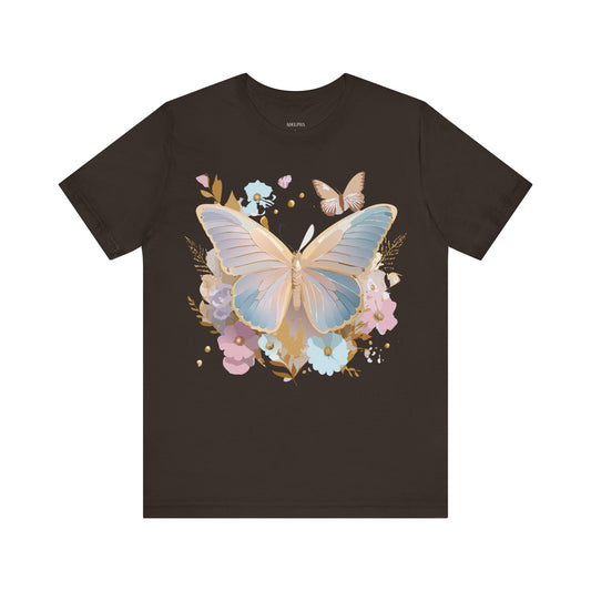 Butterfly Graphic Unisex Cotton Bella+Canvas Tee with Art Design n72