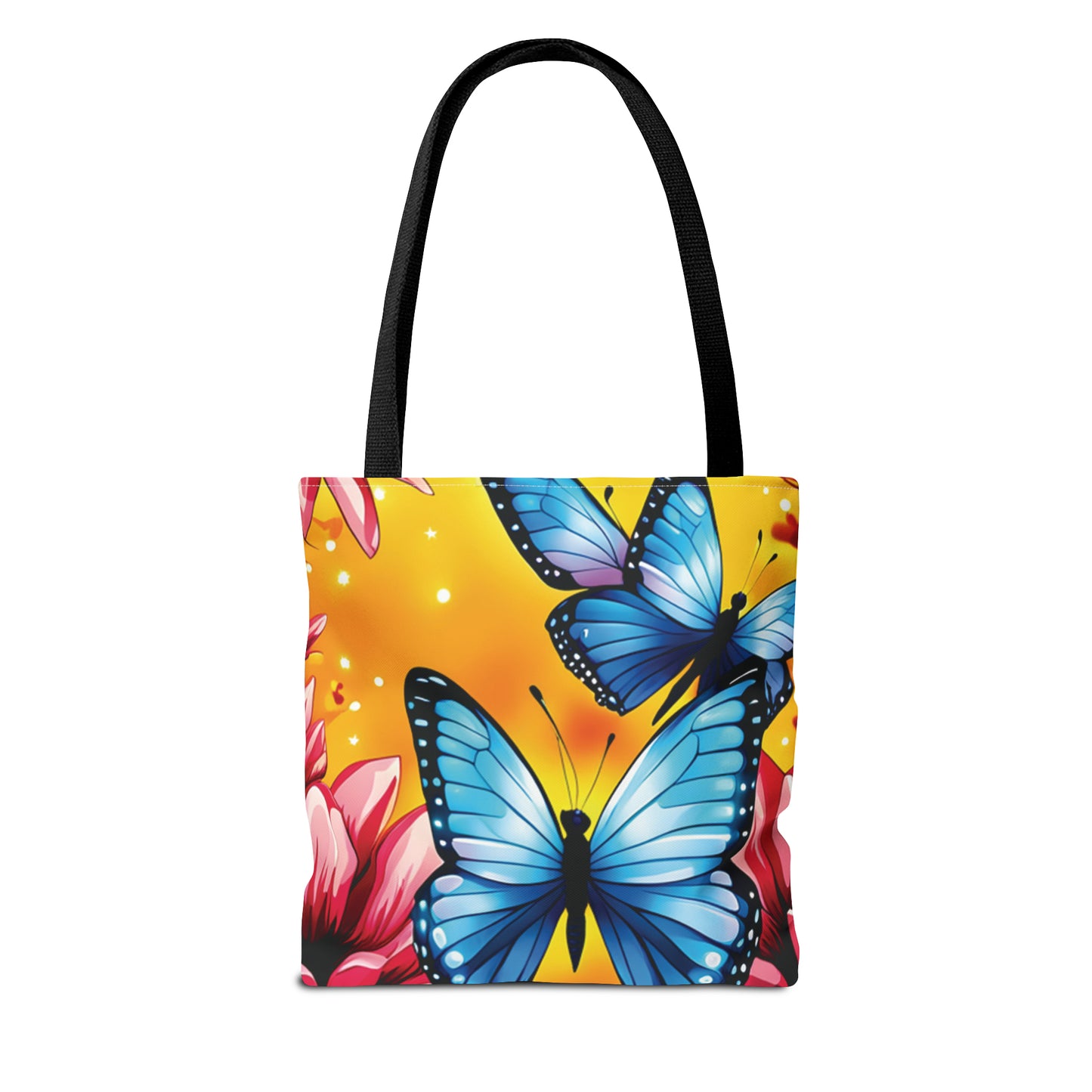 Bolsa de lona con estampado de mariposas 