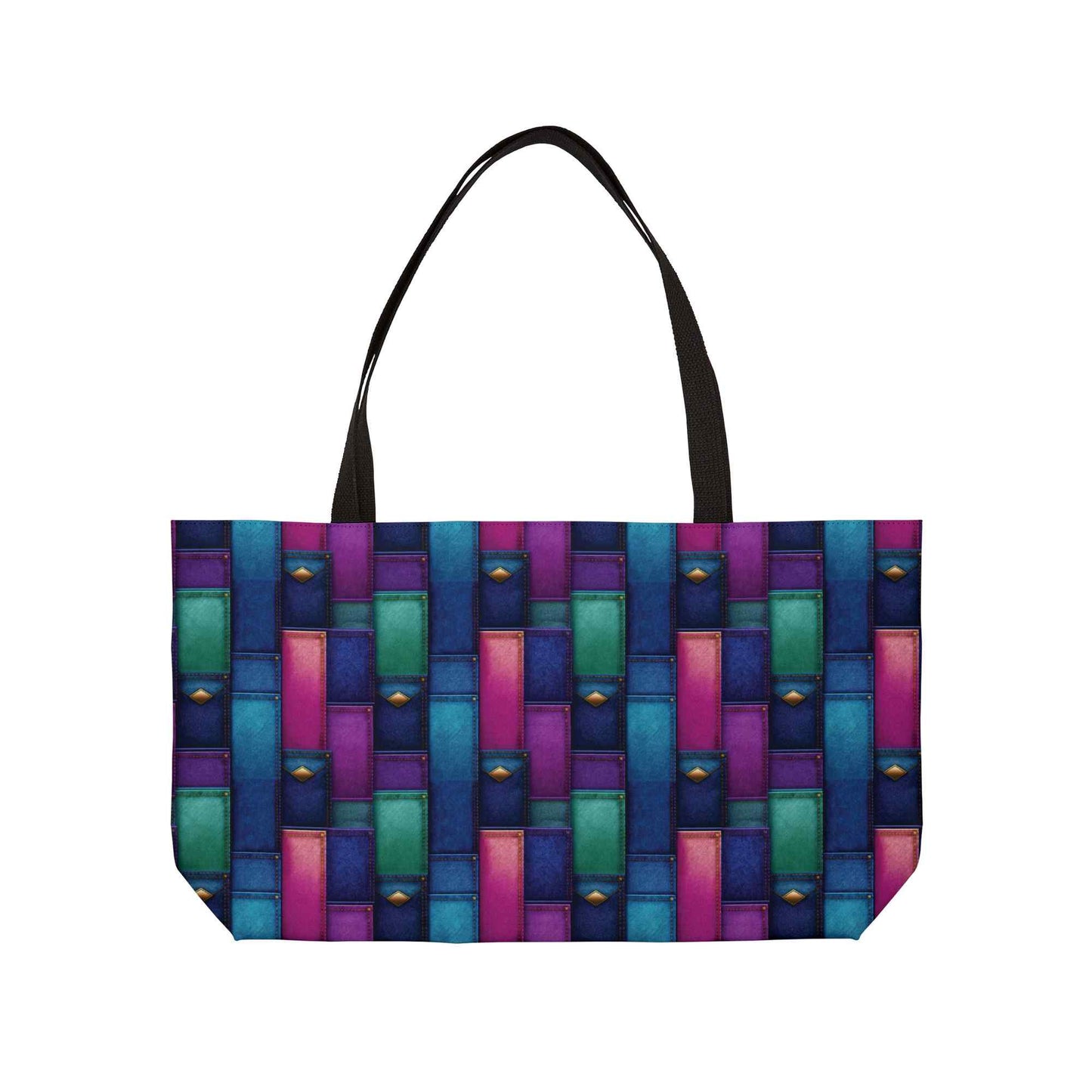 Denim Color Imitation Print Unisex  Yoga Bag  Spun Polyester 24x13 Canvas Gym Bag 32