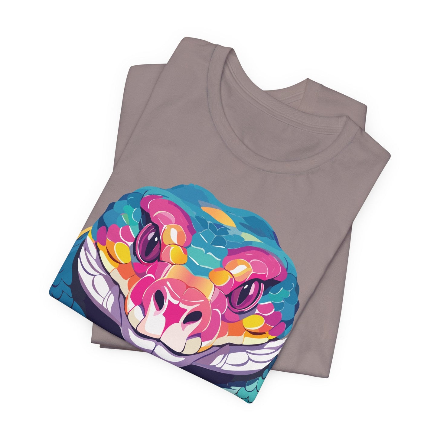 Unisex Animal Tee Shirt With Art Design, Wild Animals Short Sleeve Graphic Tee For Everyday Wear