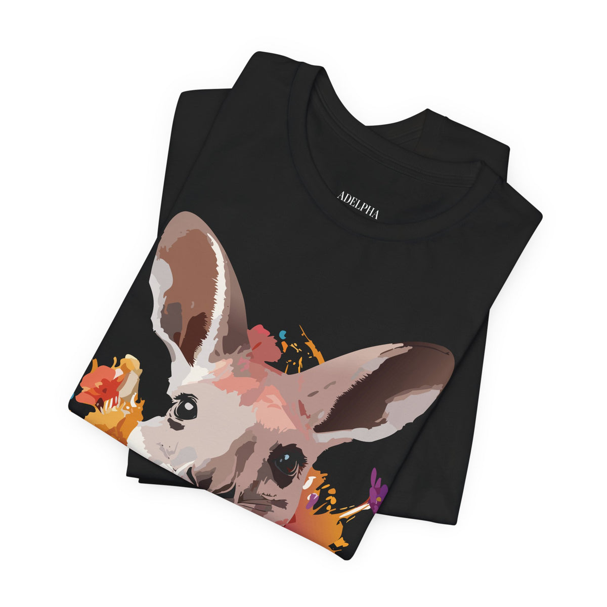 Kangaroo Graphic Unisex Cotton Bella+Canvas Tee with Art Animal Design e36