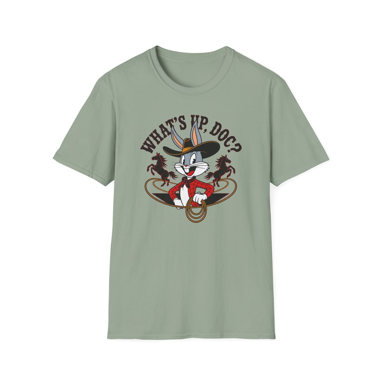 Bugs Bunny Shirt Unisex Cartoon T Shirt With Animation Design Softstyle Gildan 64000