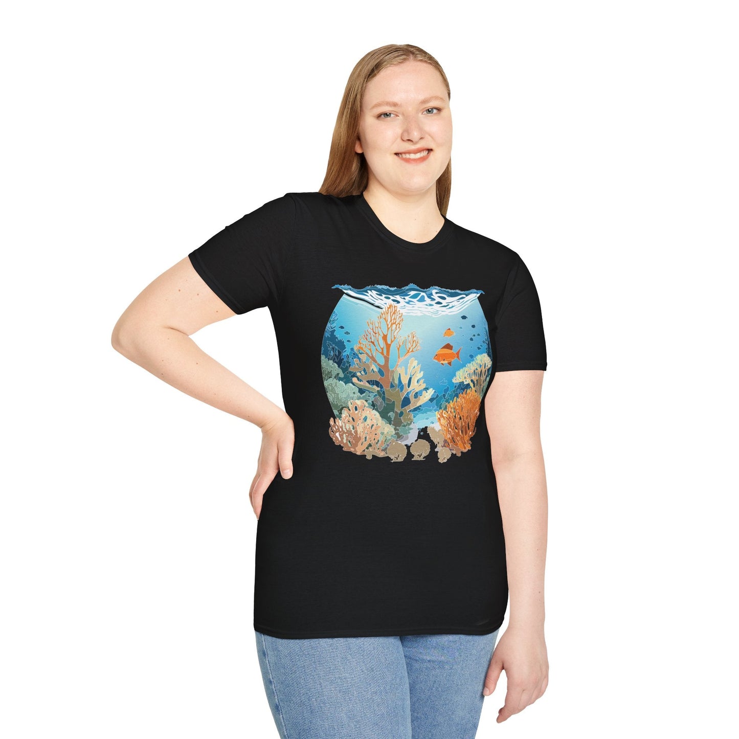 Ocean Tee Shirt Unisex Gildan Softstyle Cotton Tee Shirt 64000 Lightweight Breathable Comfort