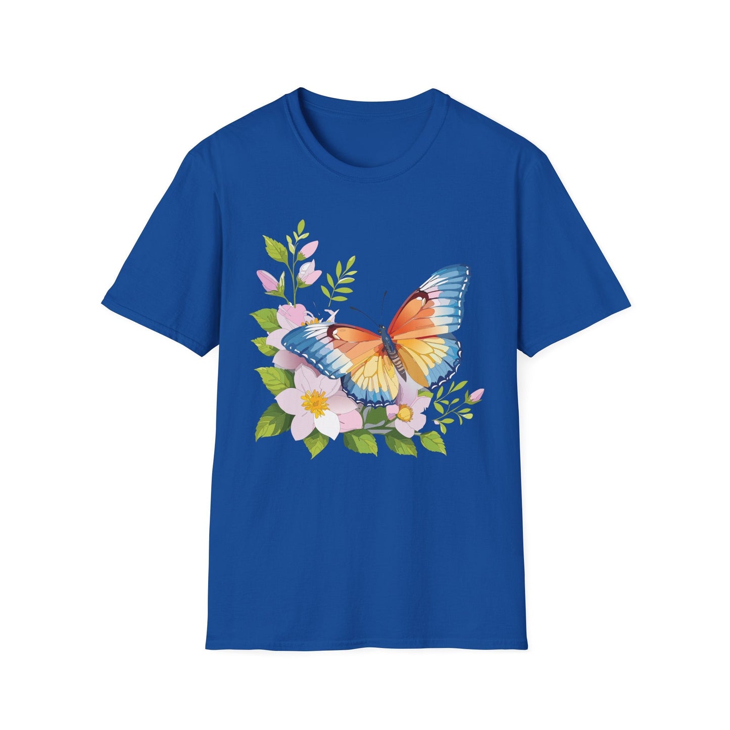 Butterfly T Shirt Unisex Monarch Design Gildan Softstyle 64000 Ring Spun Cotton Tee