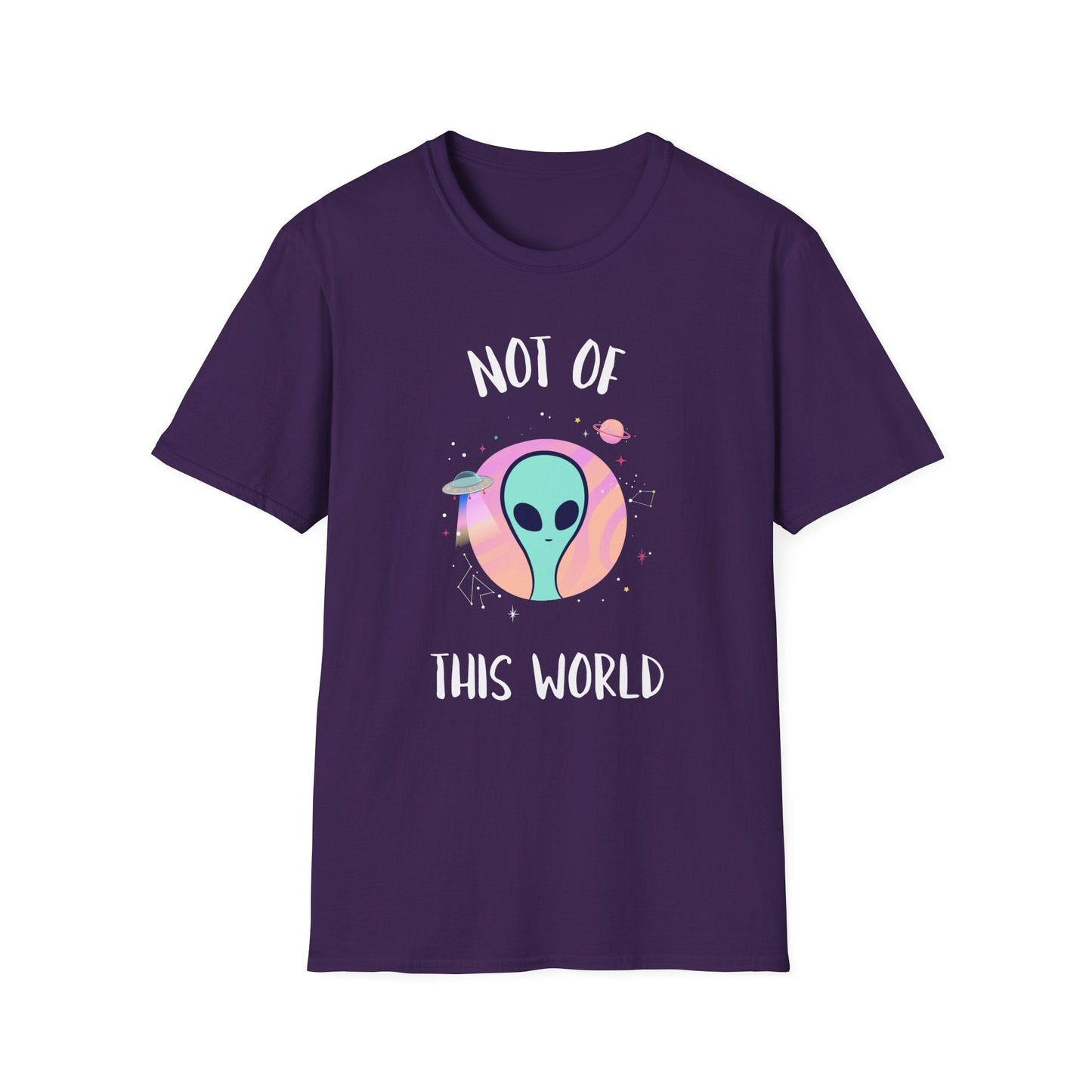 Alien Graphic TShirt  Not Of This World Cute Pastel UFO Tee