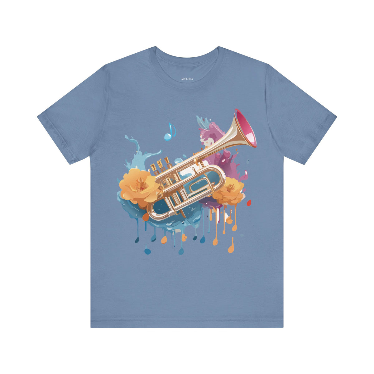 Music Graphic Unisex Cotton Bella+Canvas Tee with Art Design m113