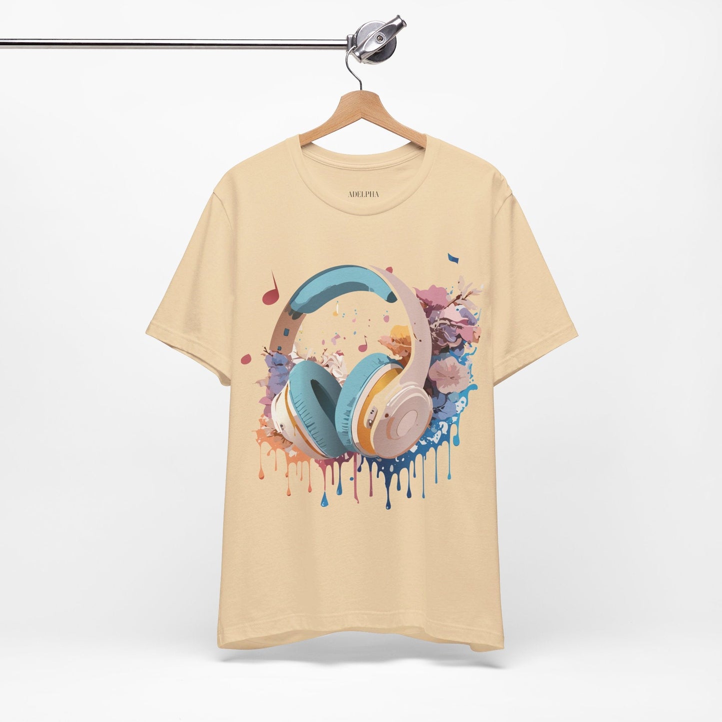 Unisex Graphic Tee Adelpha Art Design Vintage Music Inspired Short Sleeve Jersey Premium