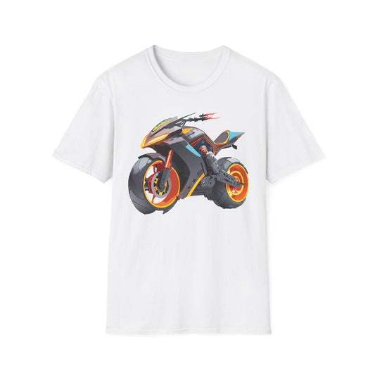 Unisex Bike T Shirt With Motorcycle Graphic MTB Tee Cotton Softstyle Comfort For Riders