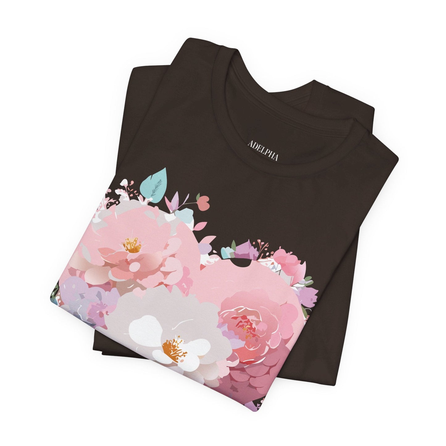 Valentine Day Graphic Unisex 100 Cotton Vintage Artwork with Love and Flower Design Tee 34