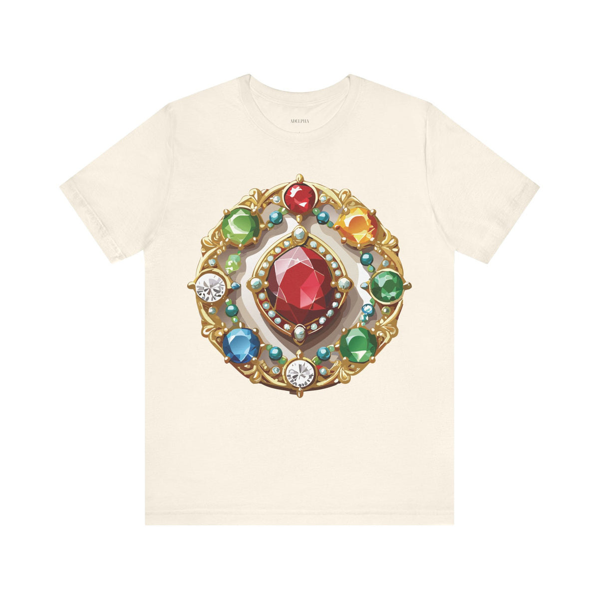 Jewelry Graphic Unisex Cotton Bella+Canvas Tee with Art Design n127