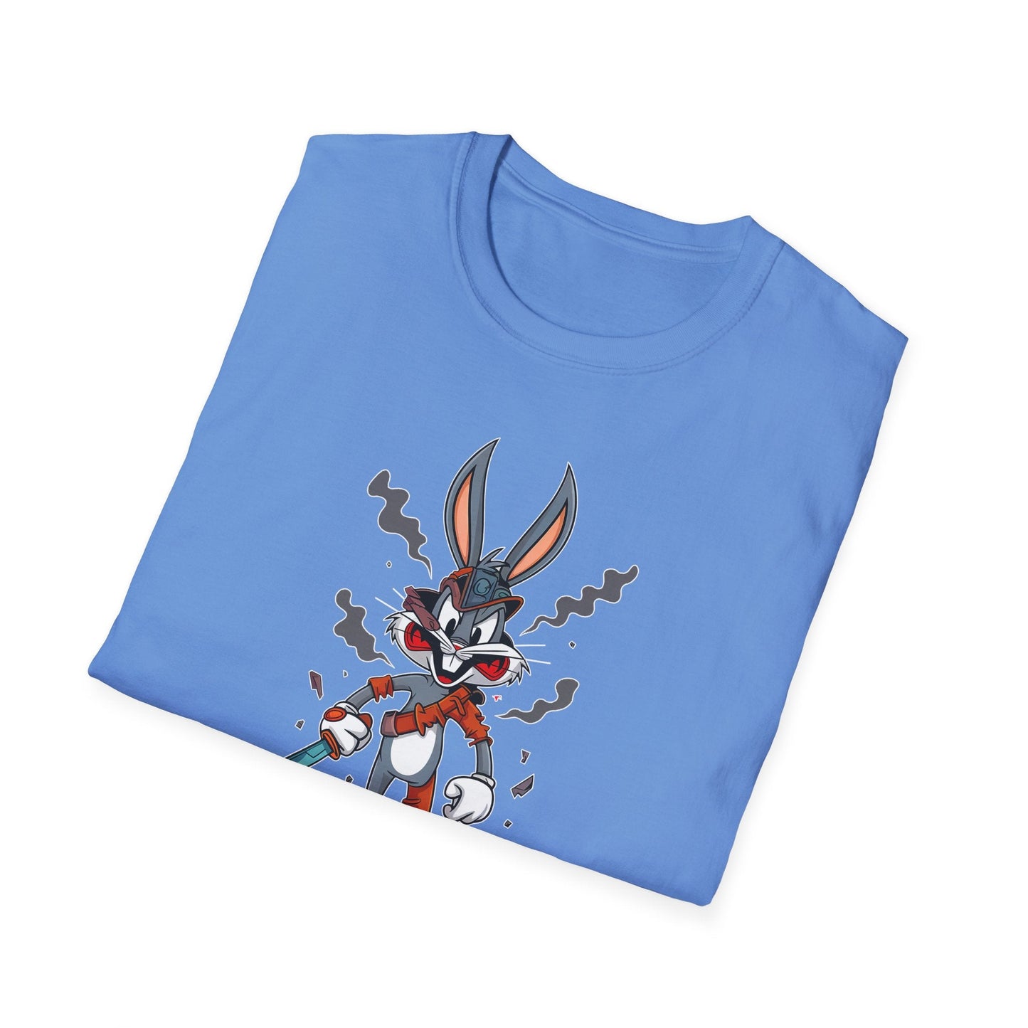 Bugs Bunny T Shirt 100 Percent Ring Spun Cotton Gildan Softstyle Unisex Cartoon Graphic Design
