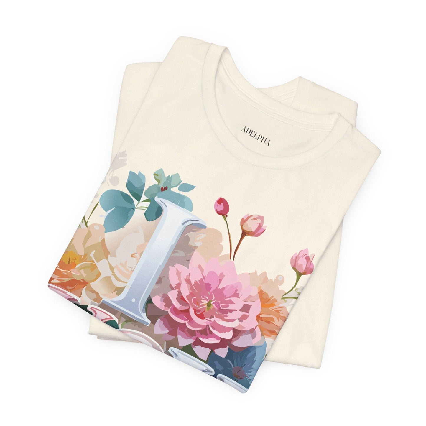 Valentine Day Graphic Unisex 100 Cotton Vintage Artwork with Love and Flower Design Tee 8