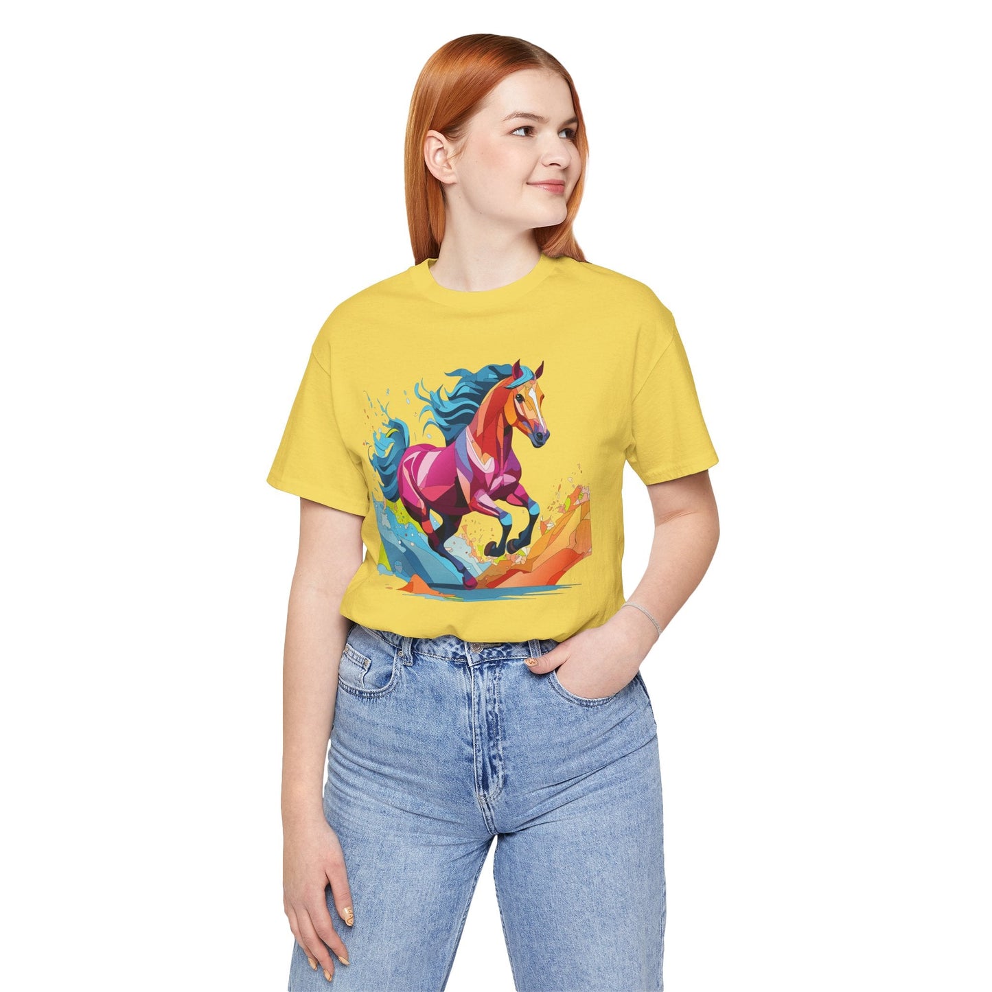 Unisex Animal Tee Shirt With Wild Animals Art Design Short Sleeve Casual Wear Everyday