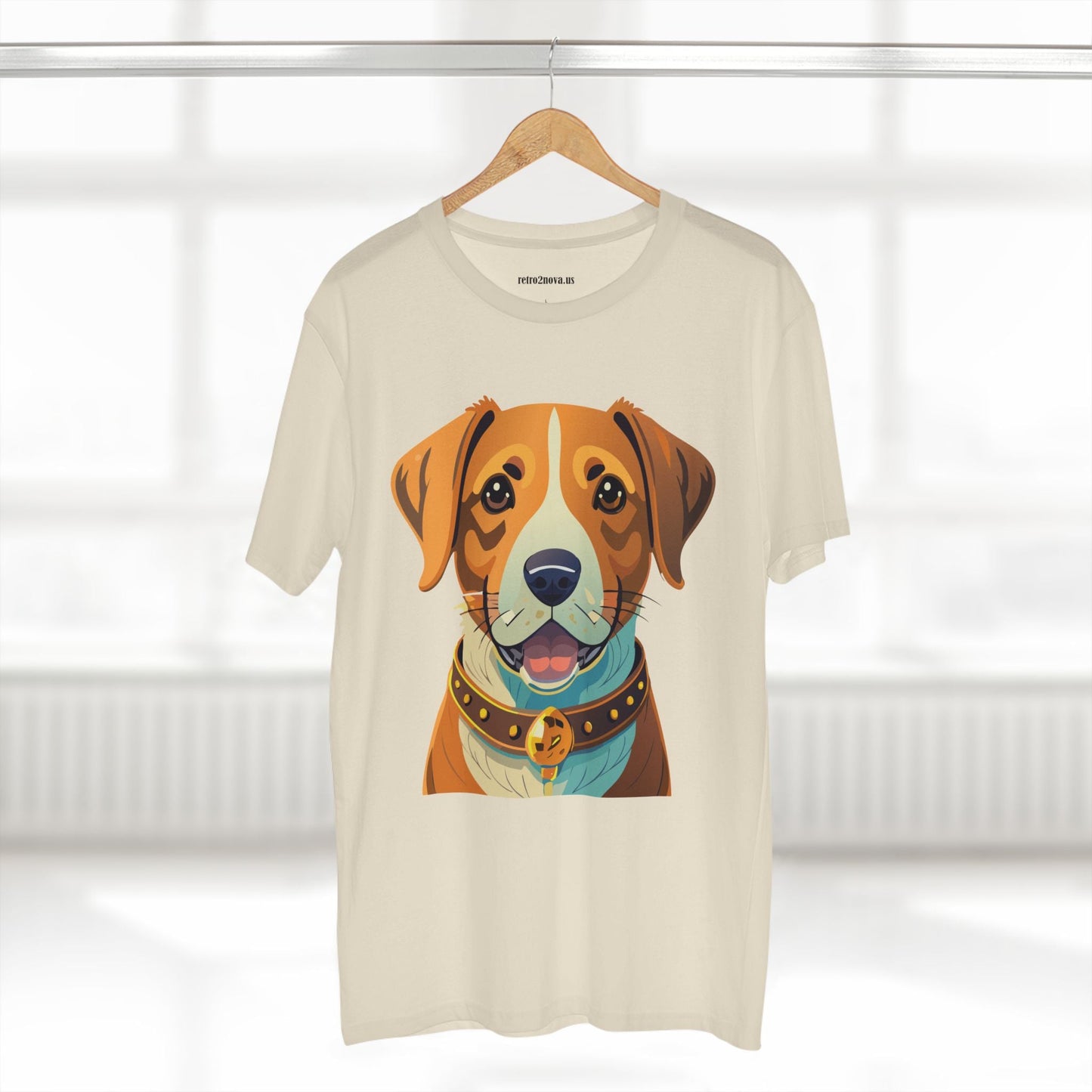Retro2Nova Unisex Dog Shirt Premium Cotton Tee With Original Art Design Animal Print For Everyday Comfort