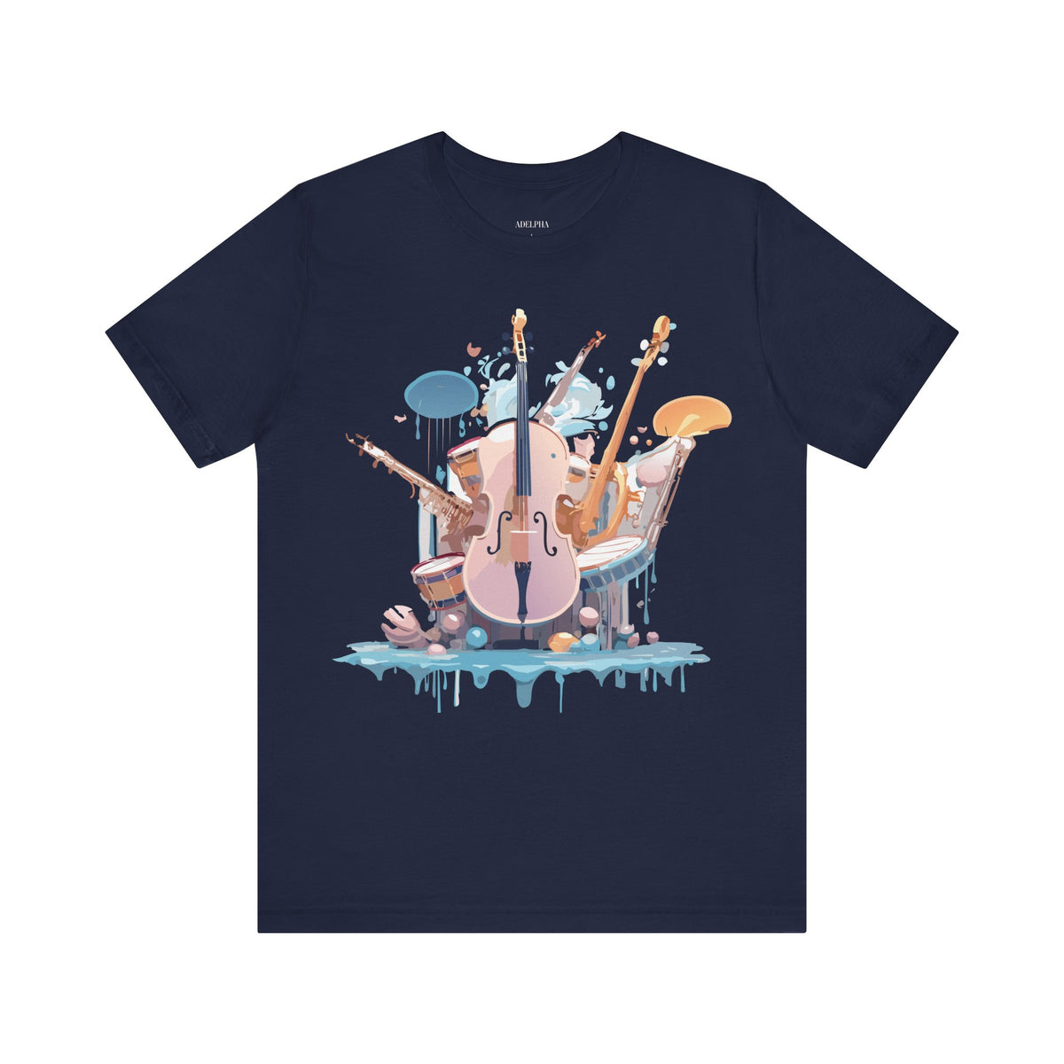 Music Graphic Unisex Cotton Bella+Canvas Tee with Art Design m126