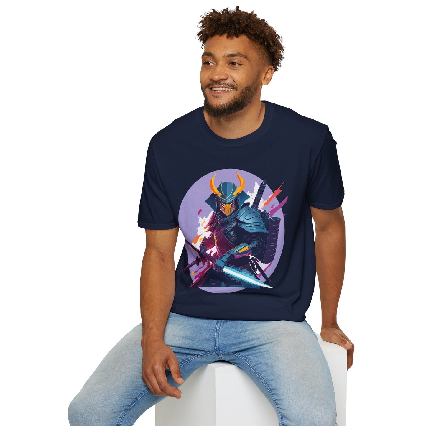 Samurai Shirt Unisex Softstyle Tee 100 Percent Ring Spun Cotton Comfortable Everyday Wear