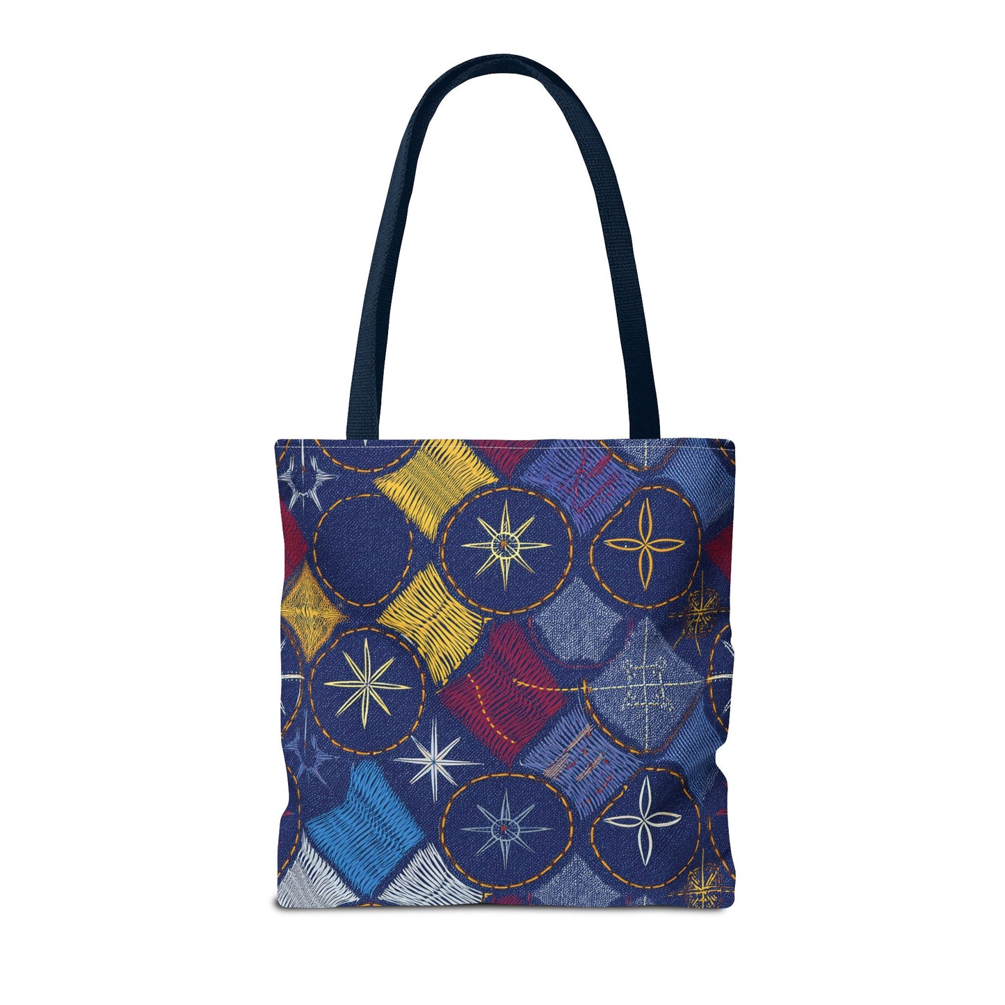 Denim Fabric Imitation Print Unisex Canvas Bag Poly Spun 3 Sizes Tote Bag 183-5