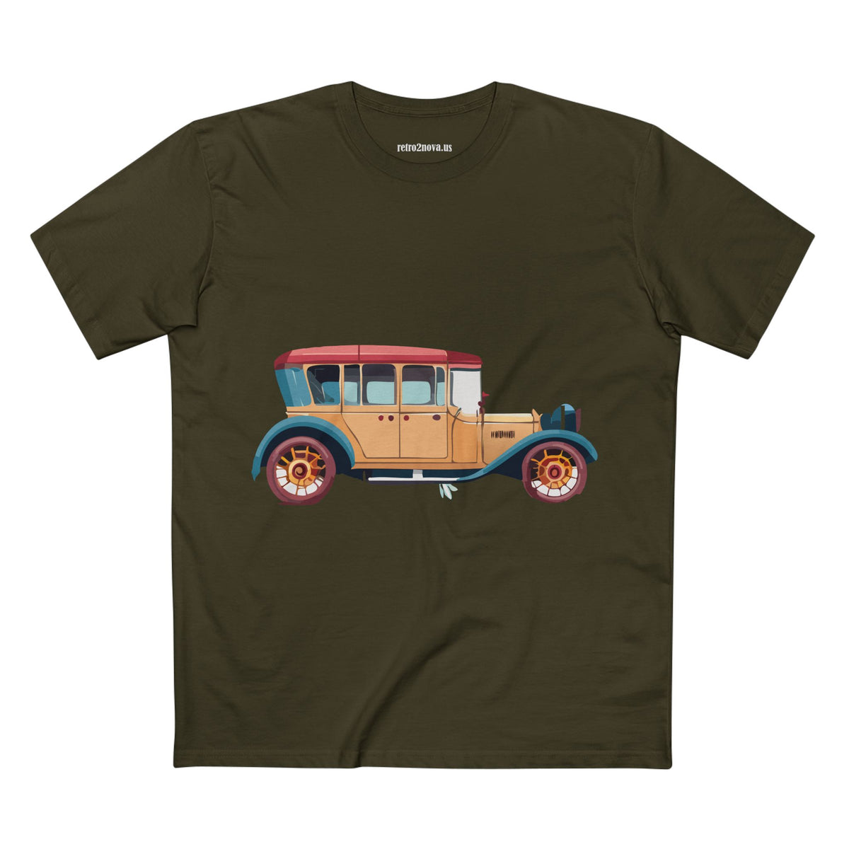 Retro Car Vintage Graphic Tee Staple Unisex 100 Cotton Tee Shirt - RC-5