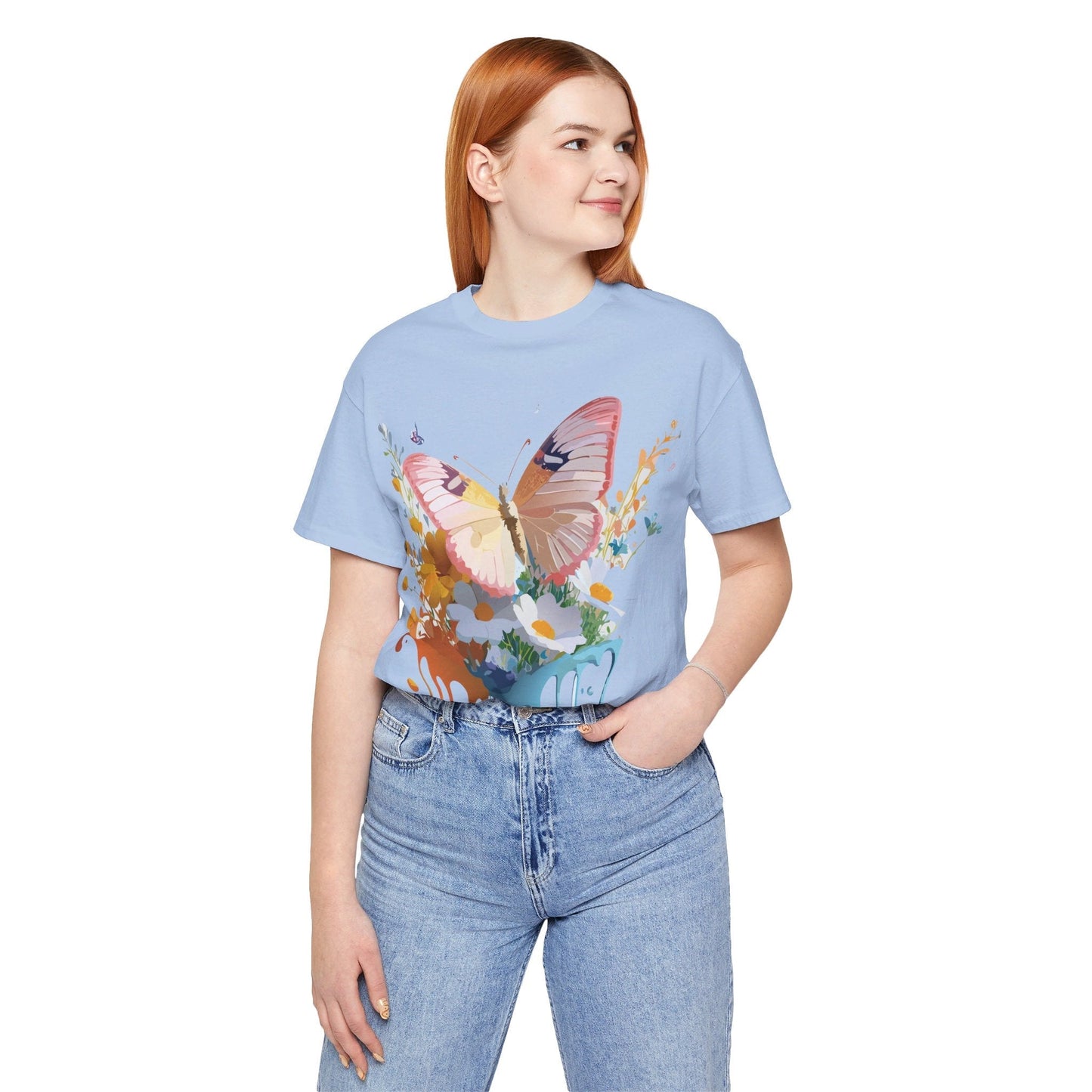 Butterfly Graphic Tee Unisex Short Sleeve Art Design By Adelpha