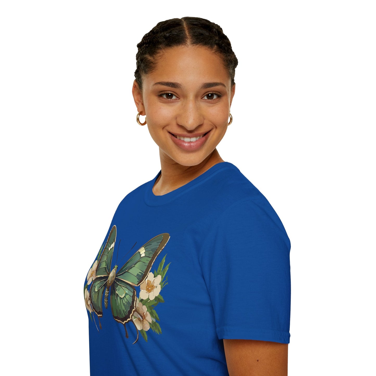 Butterfly Shirt Monarch Style Unisex T Shirt Gildan Softstyle 64000 100 Percent Ring Spun Cotton