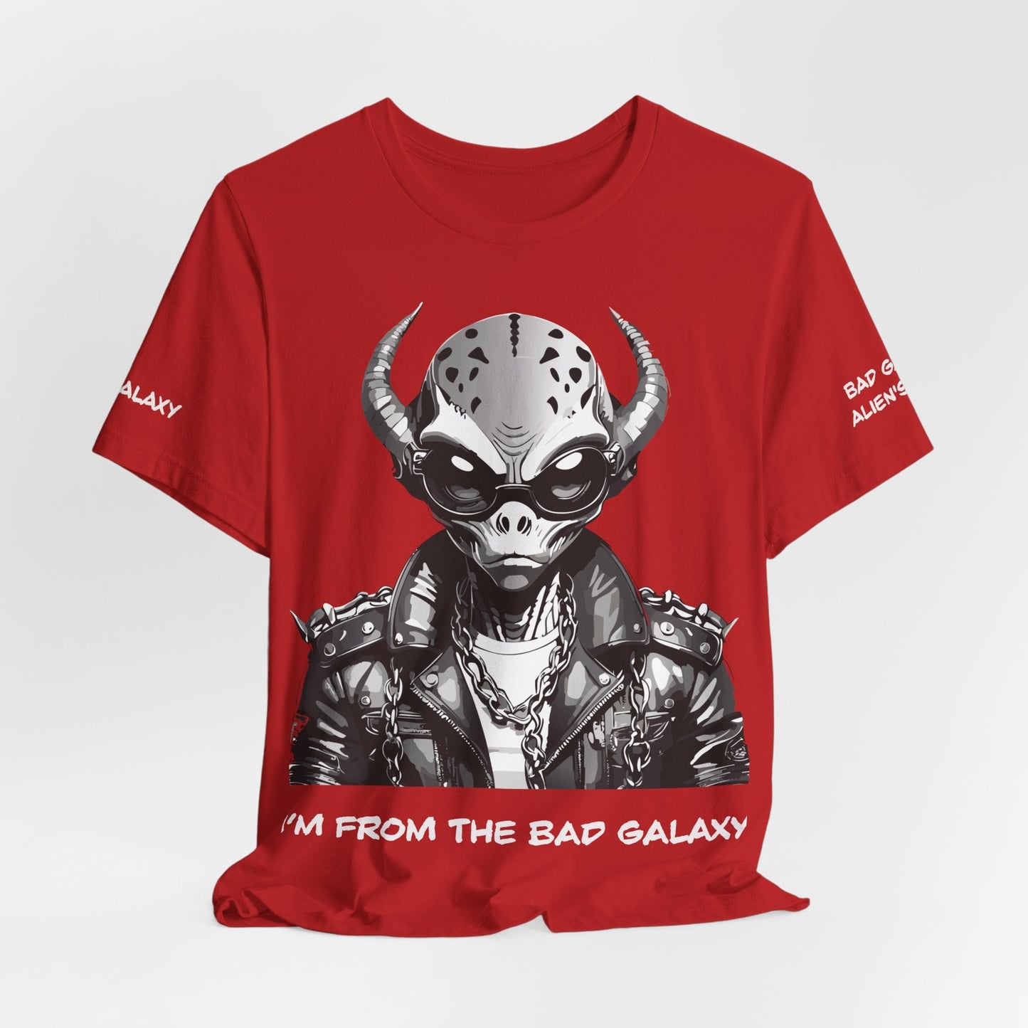 Alien Tee Shirt From Bad Galaxy 100 Percent Cotton Eco Friendly Ink Printed In USA