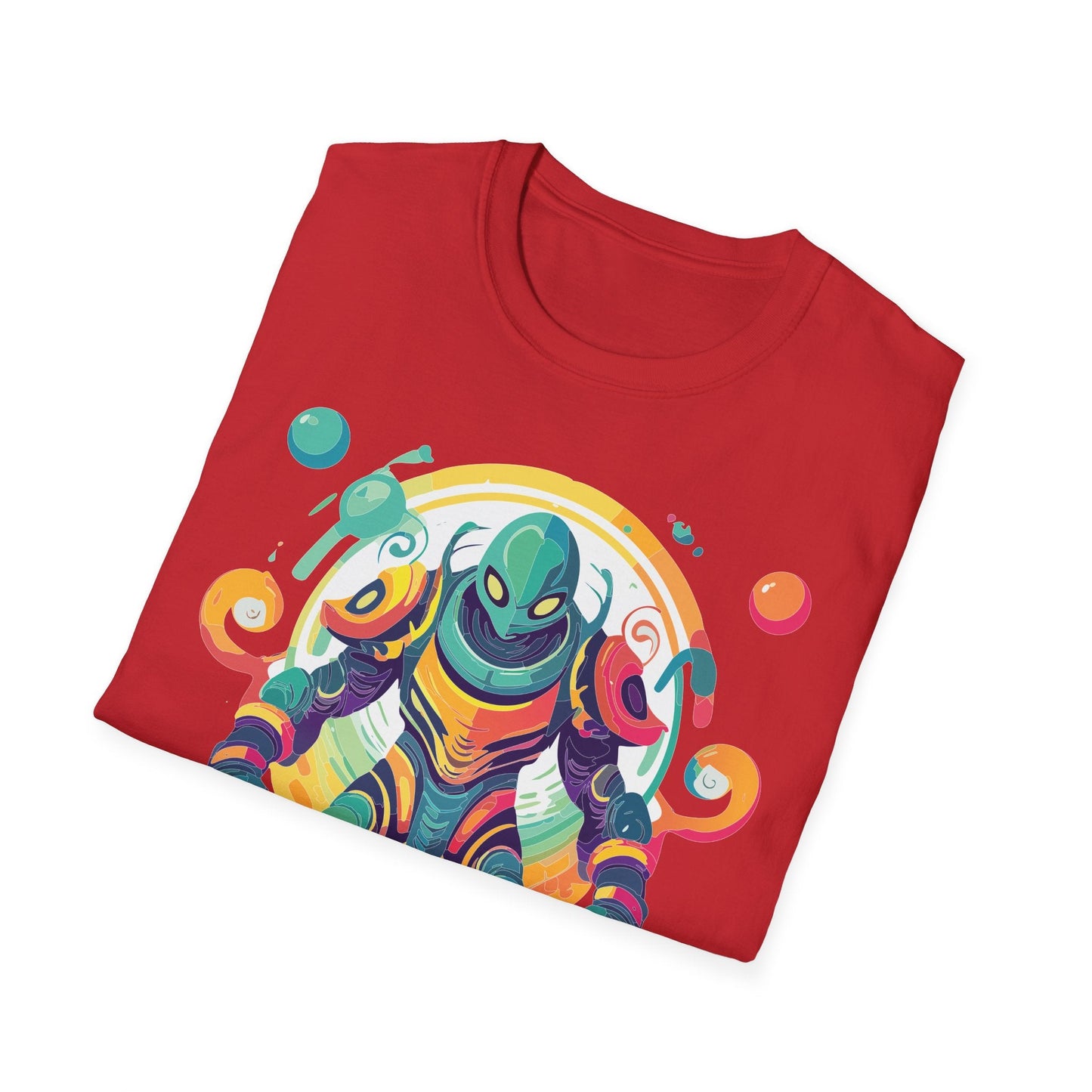 Alien Graphic Unisex Cotton Softstyle UFO Artwork Tee 11
