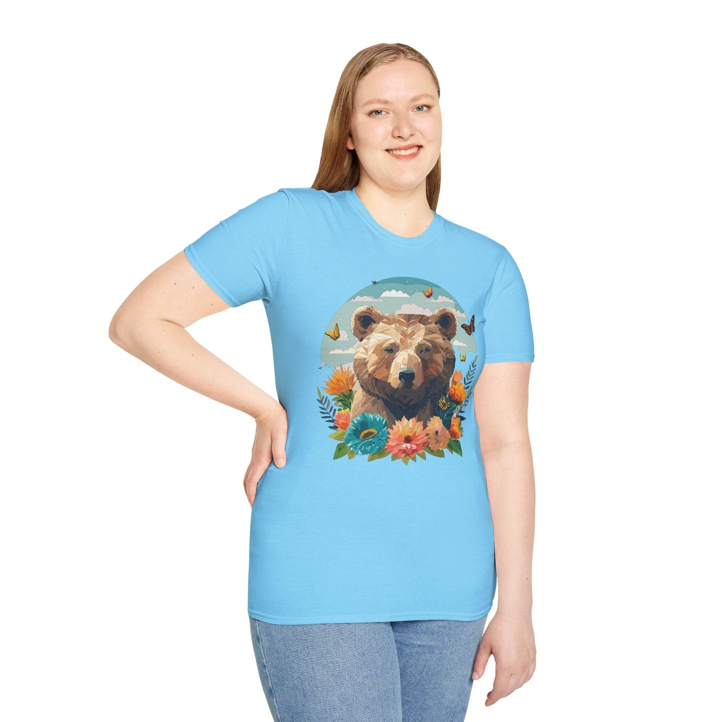 Bear T Shirt Unisex Teddy Bear Tee Softstyle 64000 One Hundred Percent Ring Spun Cotton Short Sleeve