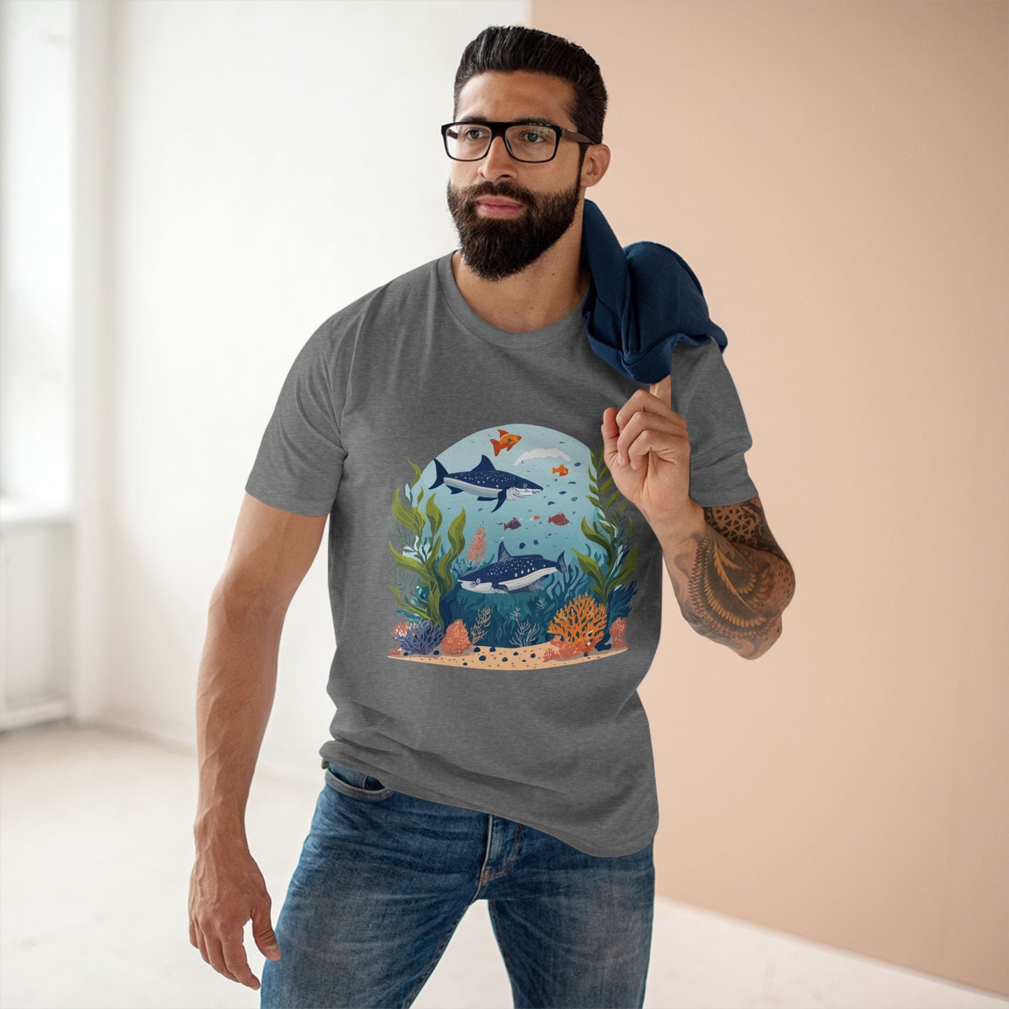 Ocean Shirt Ocean Pacific Inspired Tee OP 5 Unisex Premium Cotton Art Tee Retro2Nova Art Design