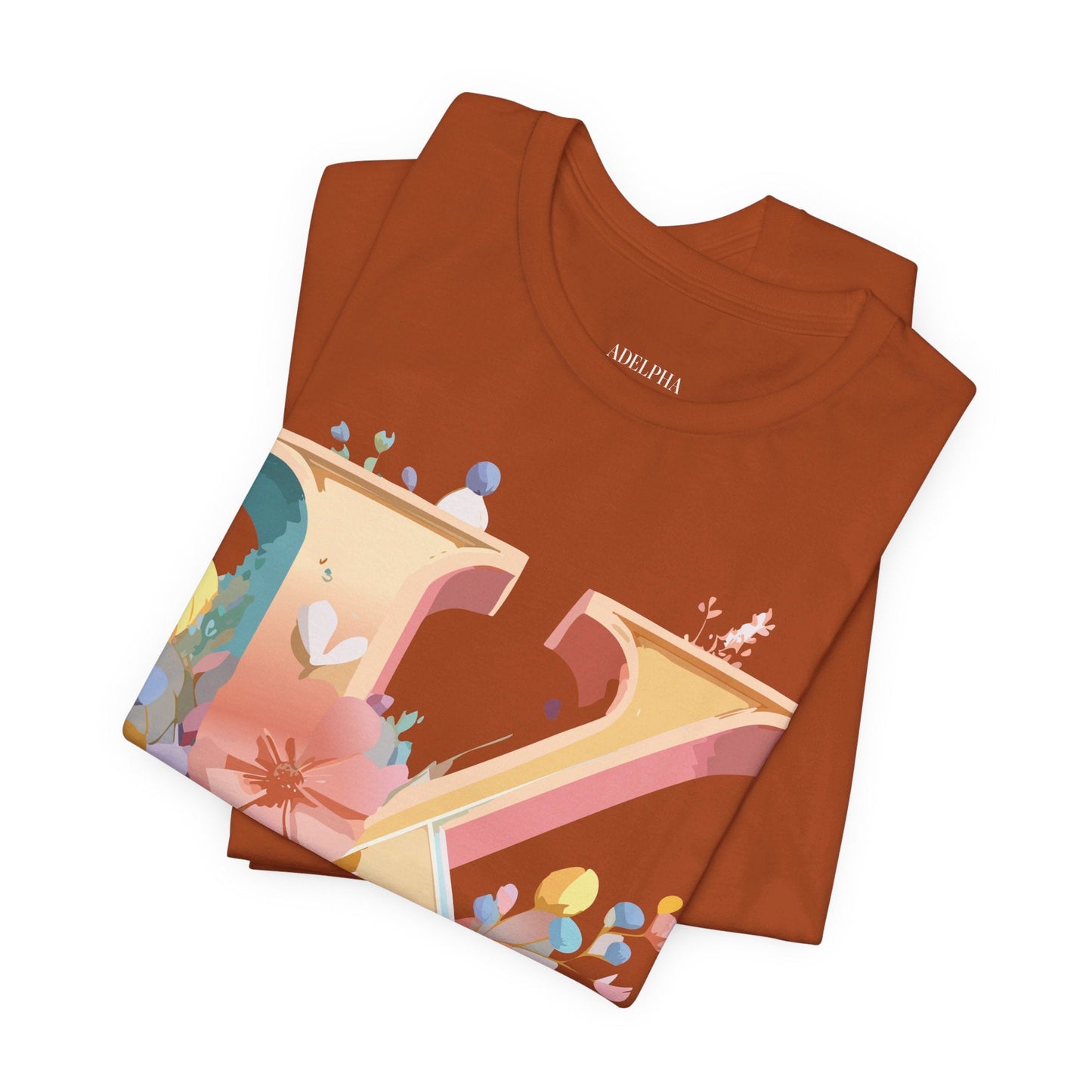 Unisex Letter K Graphic Tee By Adelpha Vintage Inspired Artwork Short Sleeve Shirt