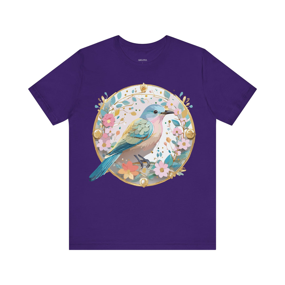 Medallion Graphic Unisex Cotton Bella+Canvas Tee with Floral Art Design m77