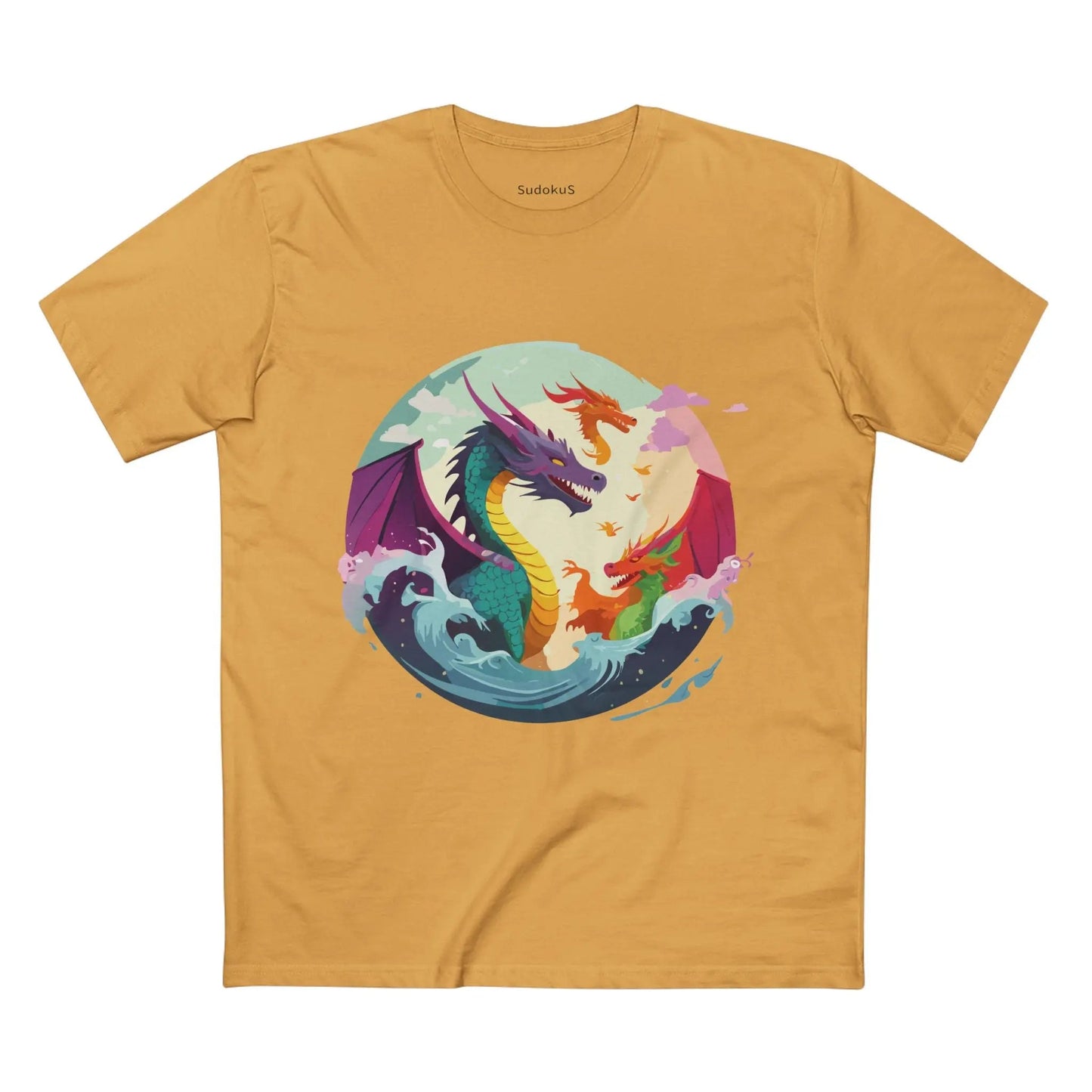 Dragon Graphic Unisex 100 Cotton Staple Tee 14