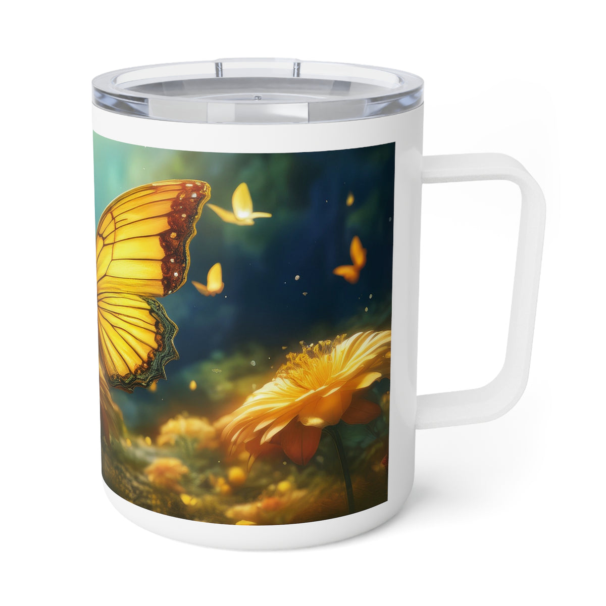 31 Art Design Insulated Coffee Mug Clear Lid 10oz Insulated Coffee Mug 10oz