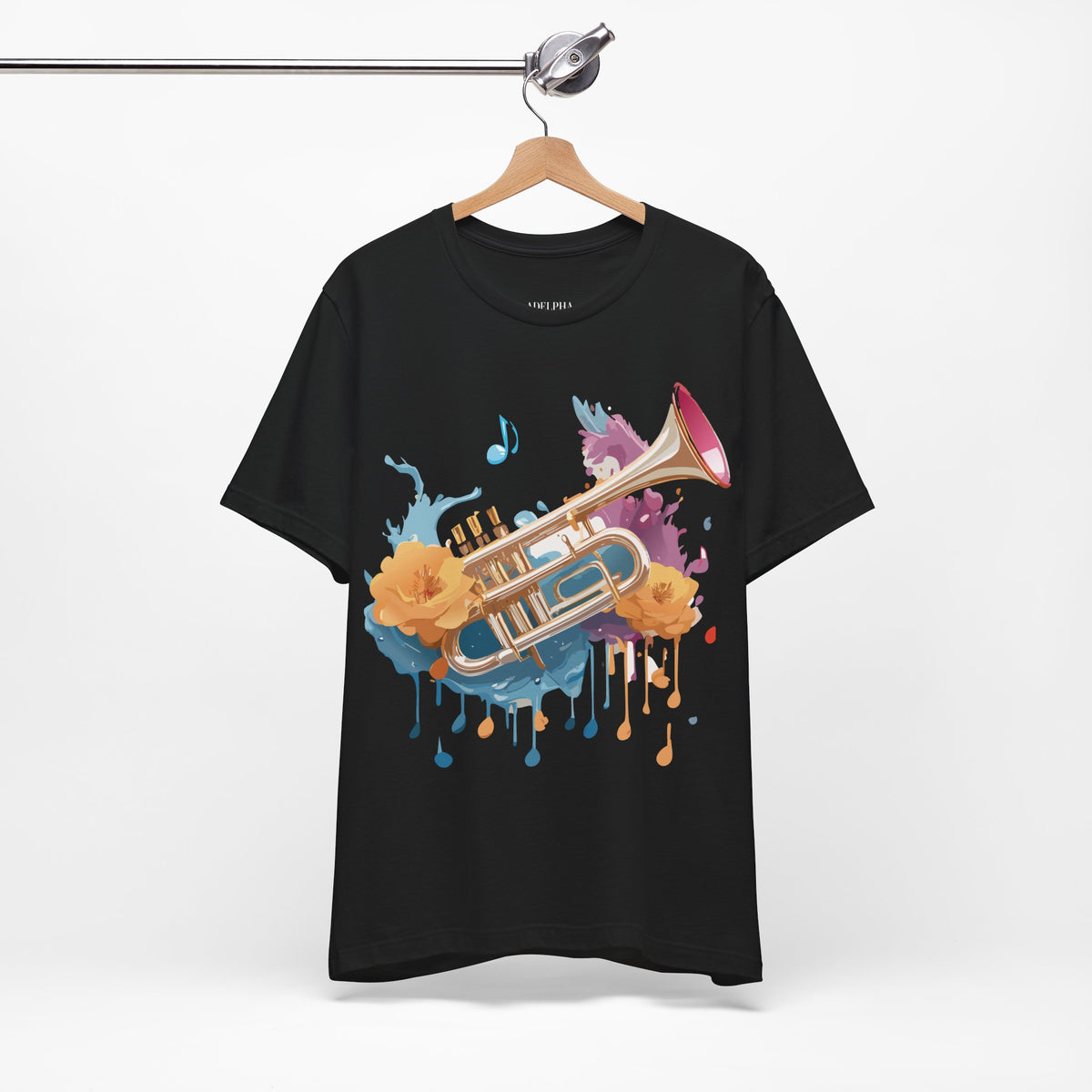 Music Graphic Unisex Cotton Bella+Canvas Tee with Art Design m113