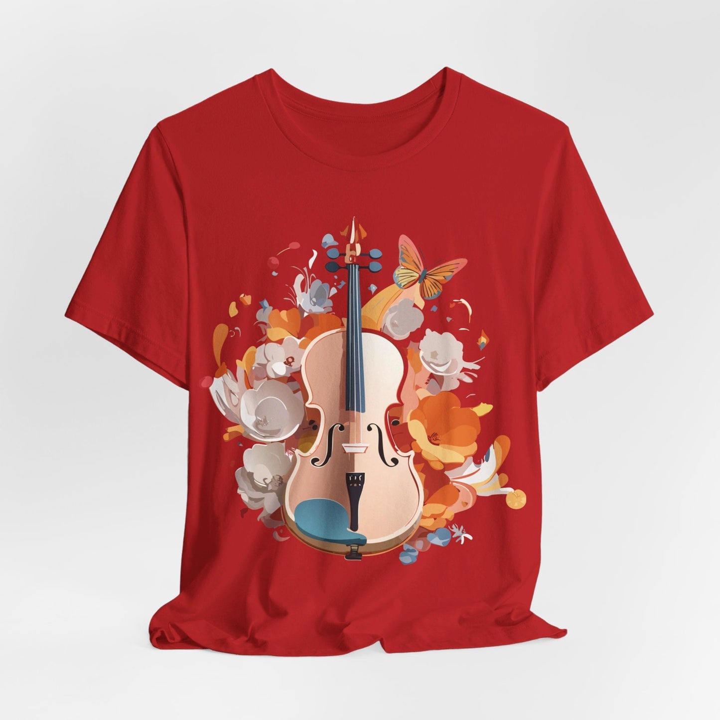 Music Graphic Unisex 100 Cotton Vintage Art with Musical Elements Tee 8