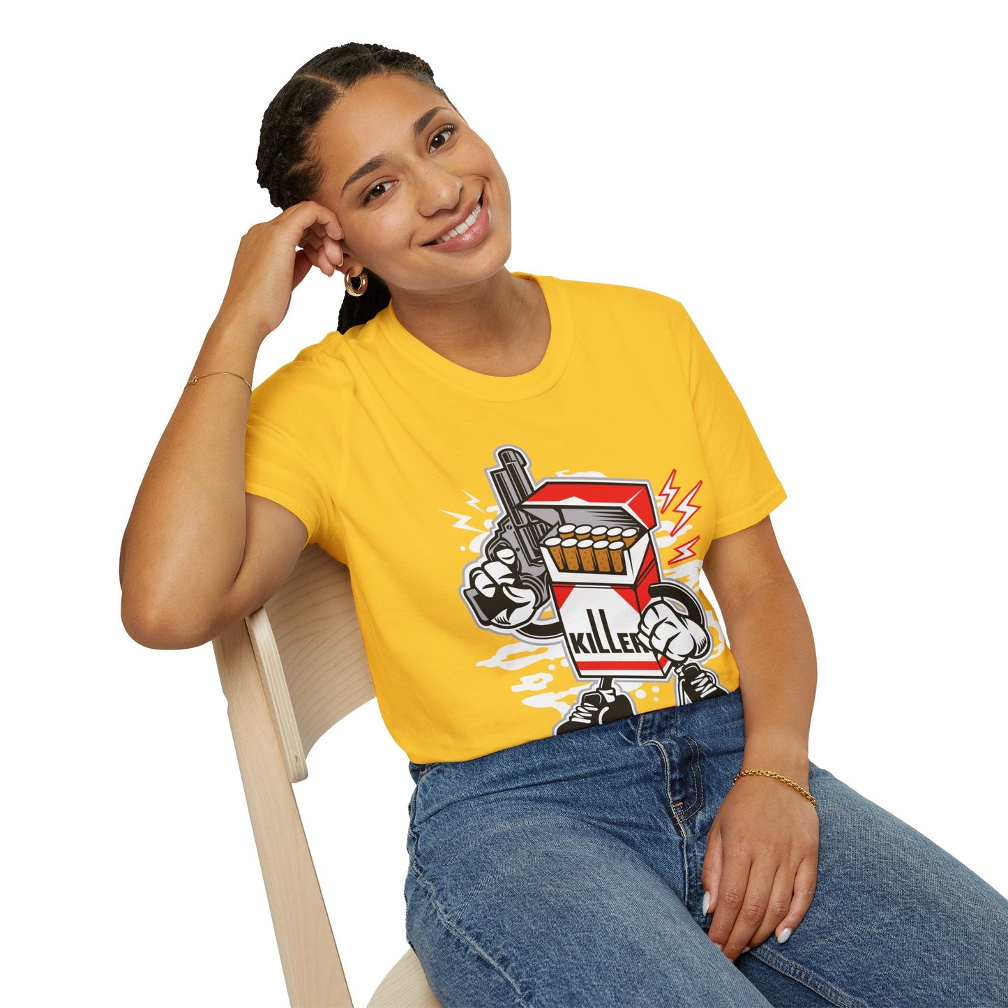 Cartoon T Shirt Animation Tee Funny Unisex Gildan Softstyle 64000 100 Percent Ring Spun Cotton