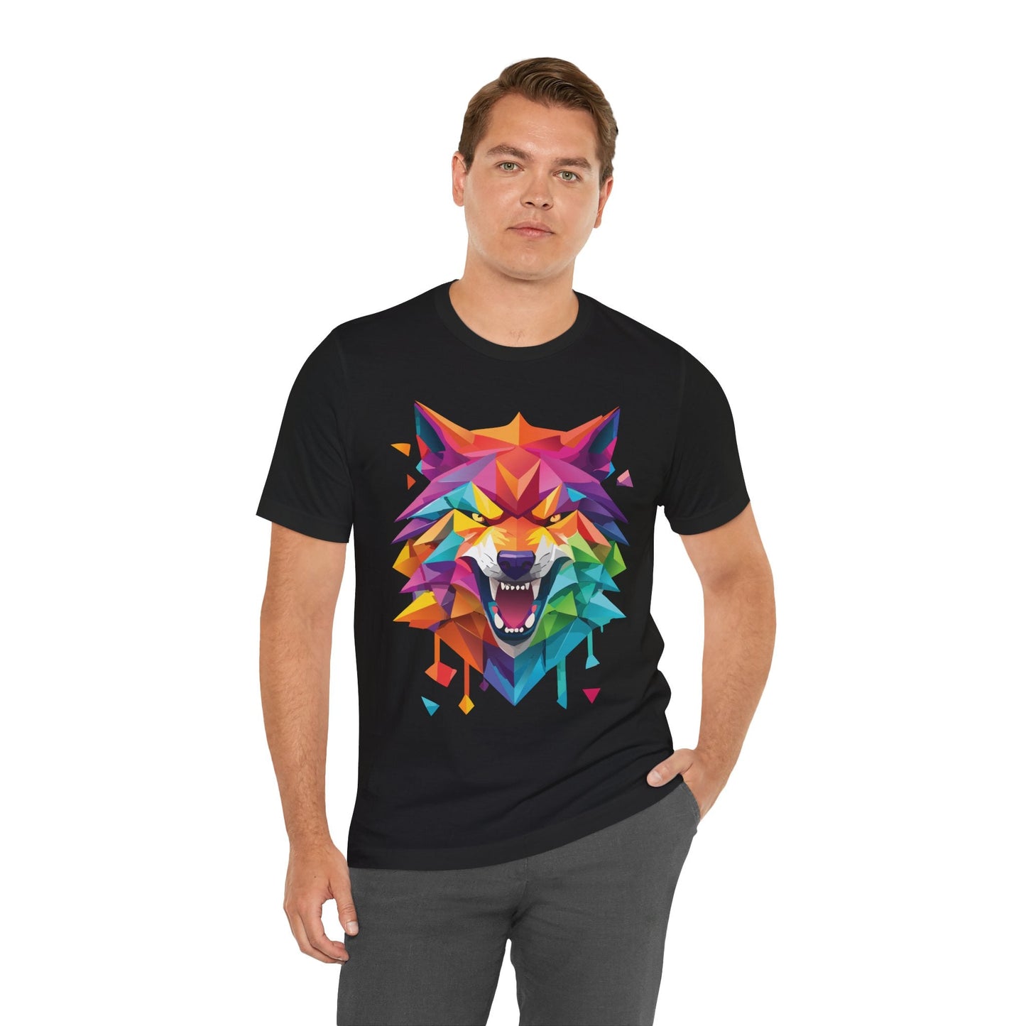 Unisex Animal Shirt With Art Design And Wild Animals Print Tee Short Sleeve Premium