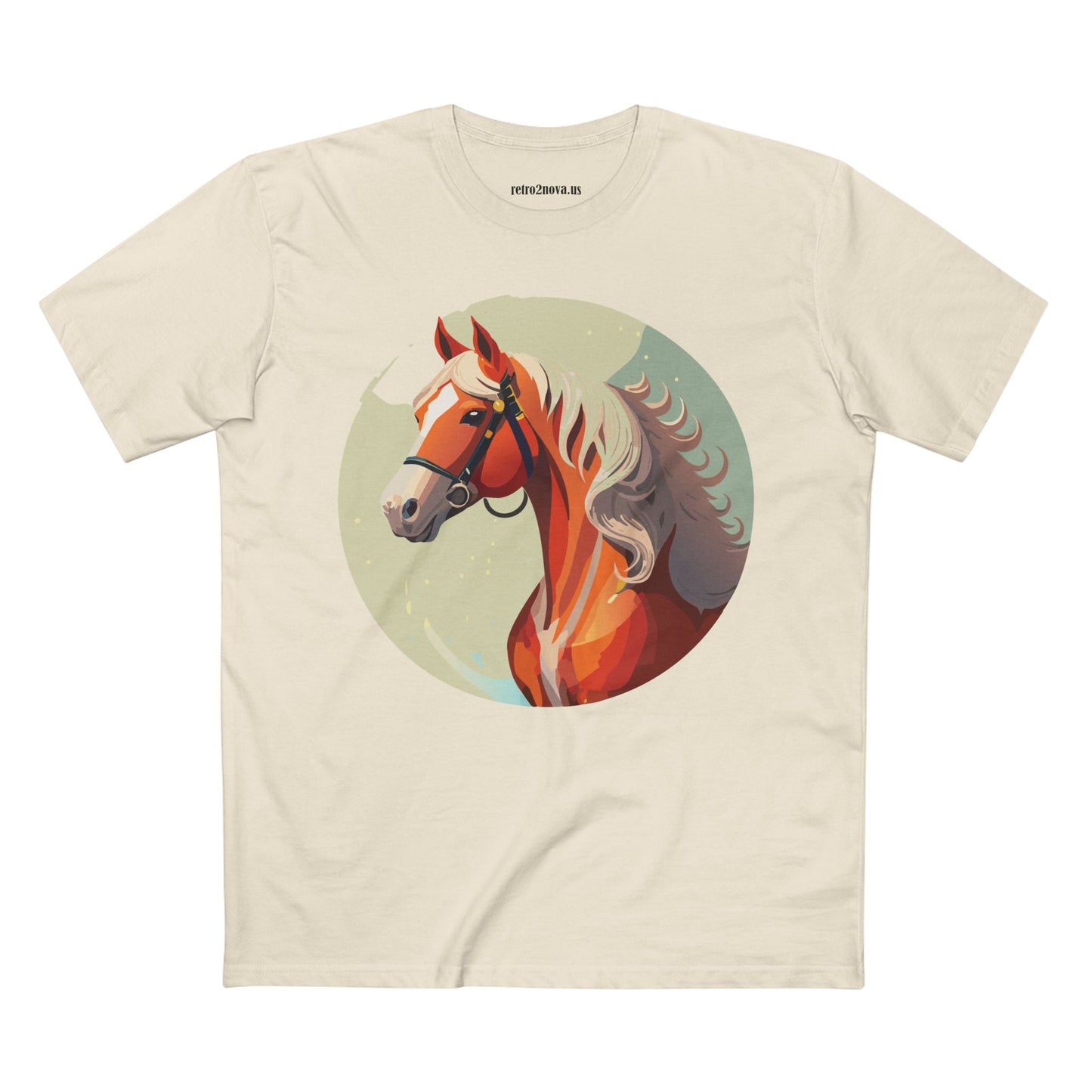 Unisex Premium Cotton Staple Tee With Original Horse Shirt Art Design For Animal Lovers Breathable Comfort Retro2Nova