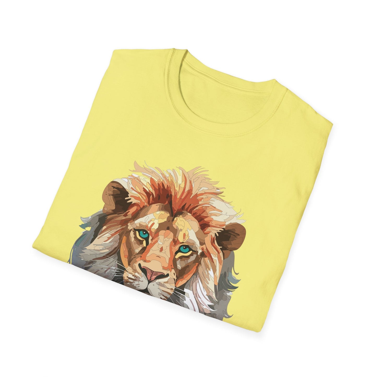 Floral Lion Shirt Unisex Tee Softstyle Gildan 64000 Comfort Fit
