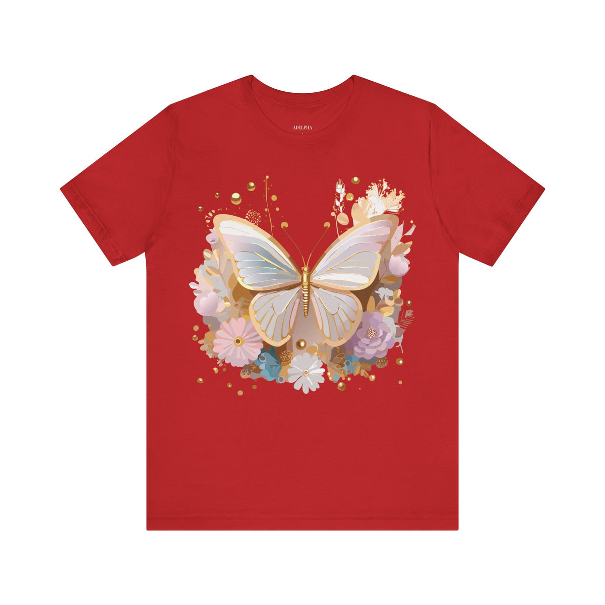 Butterfly Graphic Unisex Cotton Bella+Canvas Tee with Art Design n67