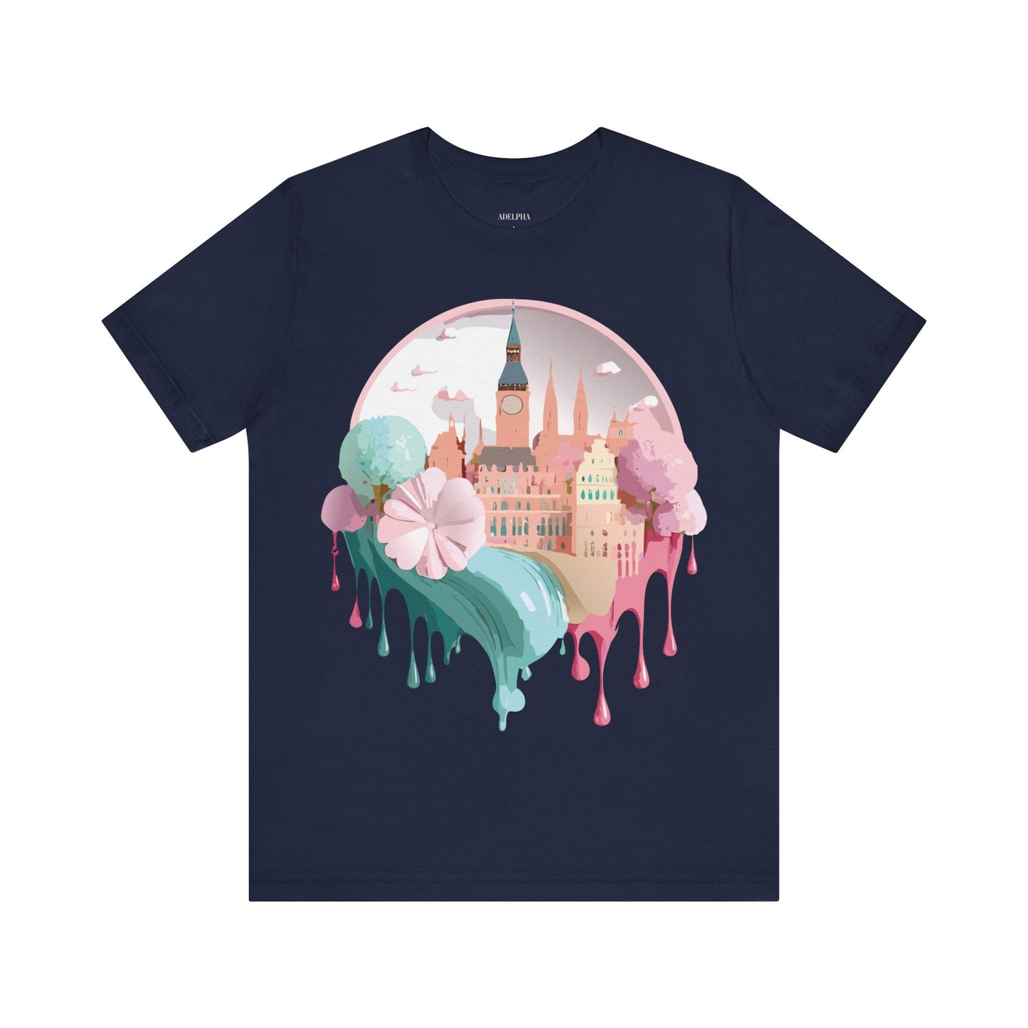 Prague Tourist Graphic Tee by Adelpha Unisex Vintage Style Short Sleeve Shirt Collection