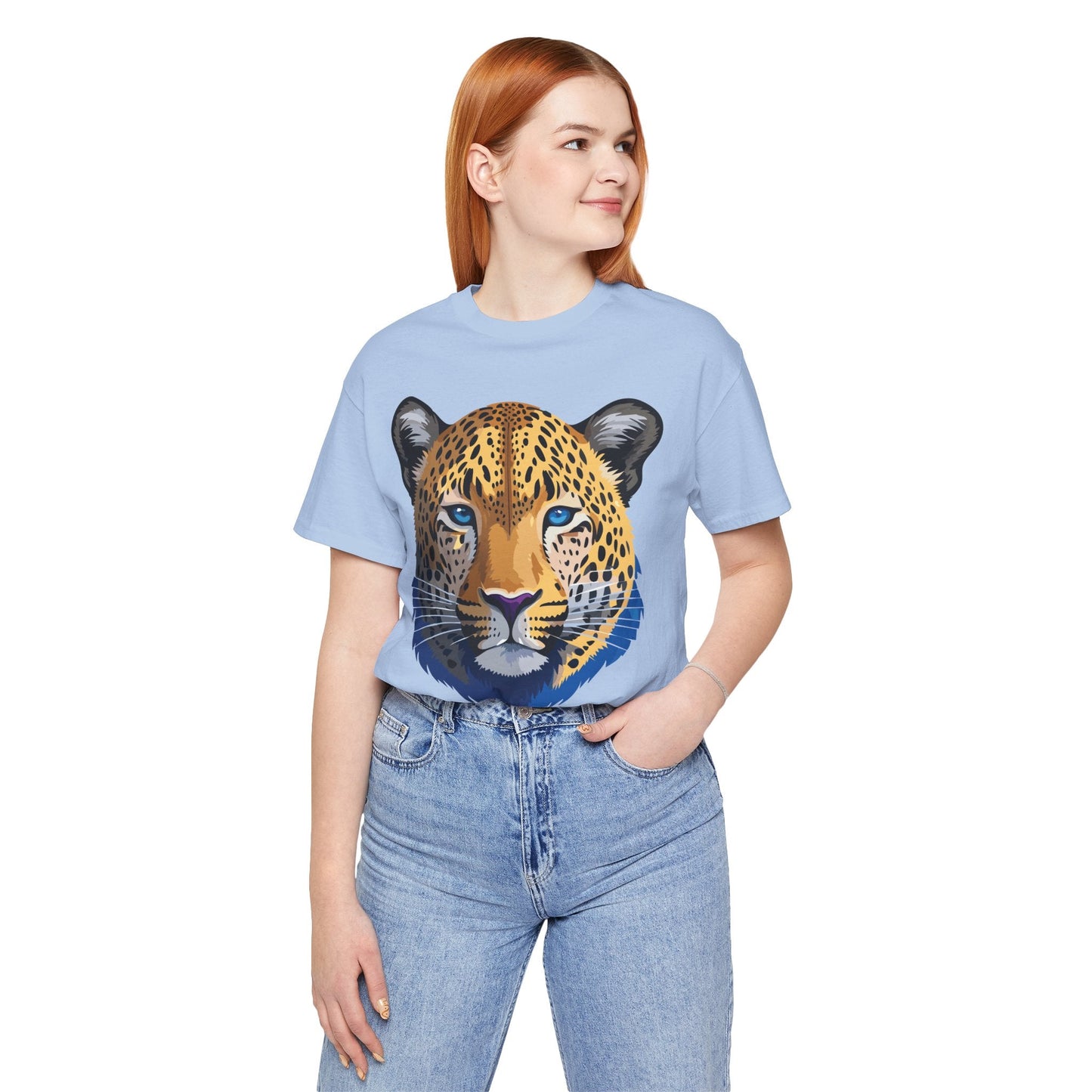 Unisex Animal Graphic Tee Shirt With Wildlife Art Design For Everyday Comfort Short Sleeve